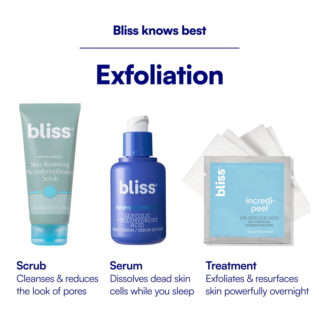 Bliss Micro Magic Skin-renewing Microdermabrasion Scrub | Smoothing Volcanic Pumice & Purifying Kaolin Clay | Refreshed Glow Straight-from-the-Spa