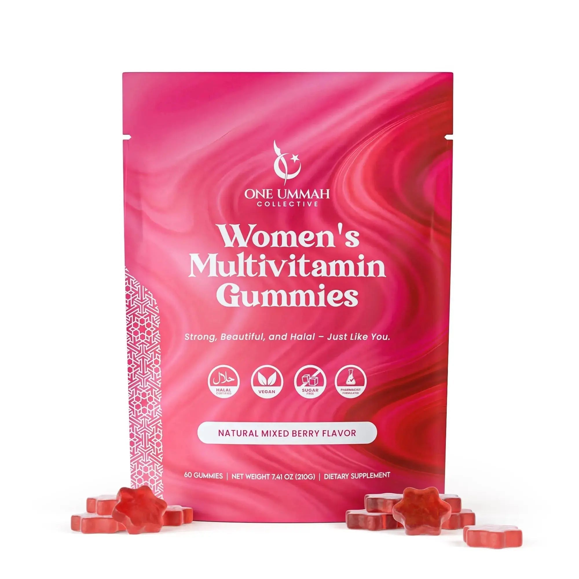 Halal Certified Women’s Multivitamin Gummies - Easy Digestion & High Absorption - Packed with Essential Nutrients, Omega-3 One Ummah Au supplements