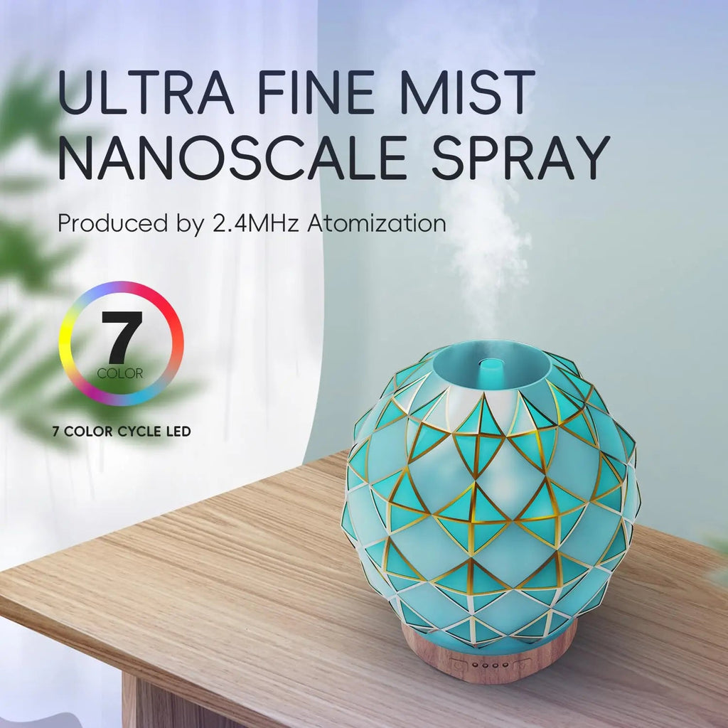 Youenkity Essential Oil Diffuser, Glass Ultrasonic Aromatherapy Diffuser with 7 Color LED Lights YOUENKITY Au supplements