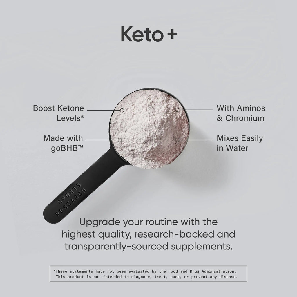 Sports Research Keto Plus Exogenous Ketones with goBHB - 30 Servings | Keto Electrolyte Sports Research Au supplements