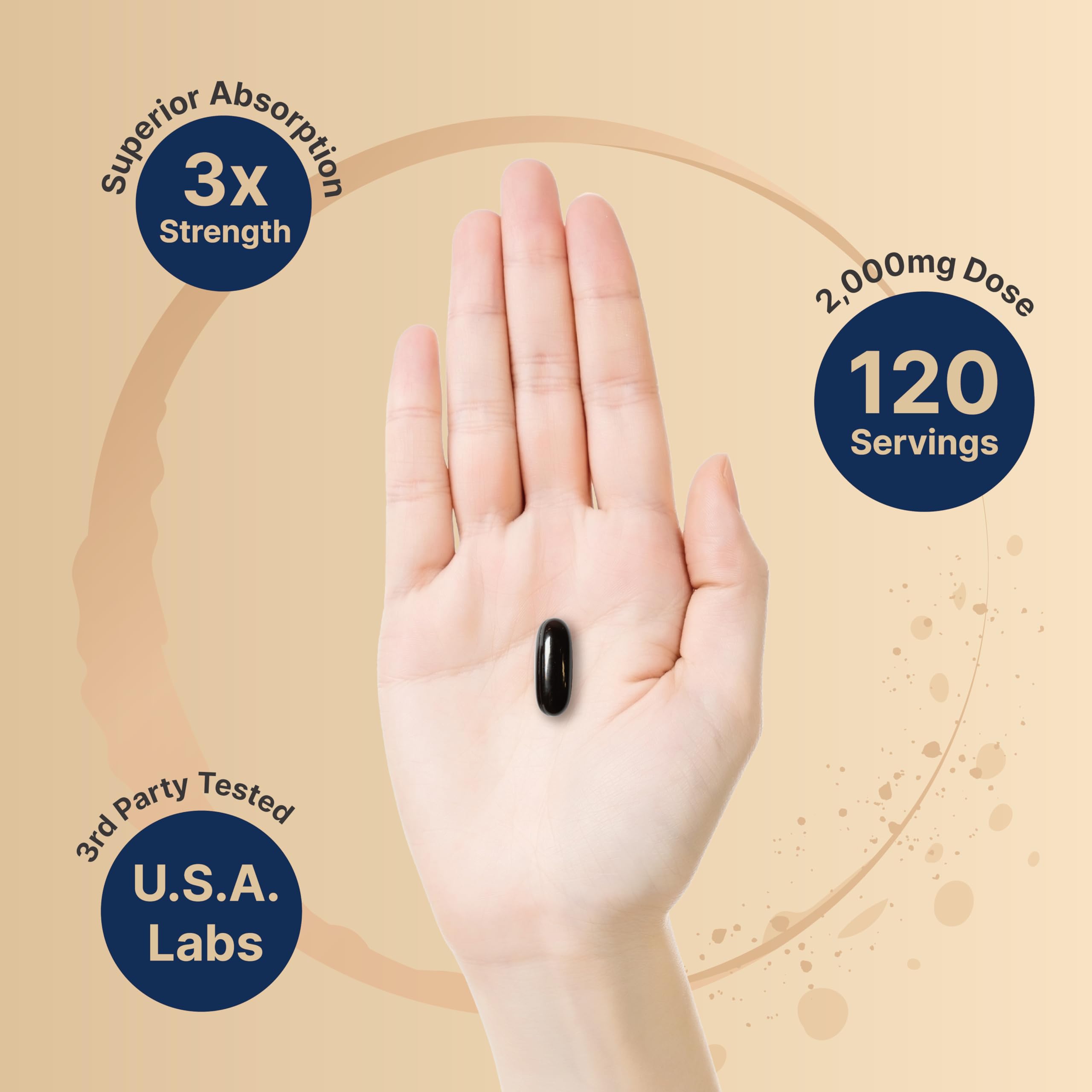 NatureBell Antarctic Krill Oil 2000mg Supplement, 240 Softgels, 3X Strength Natural Source of Omega-3s, EPA 240mg + DHA 160mg + Astaxanthin 800mcg