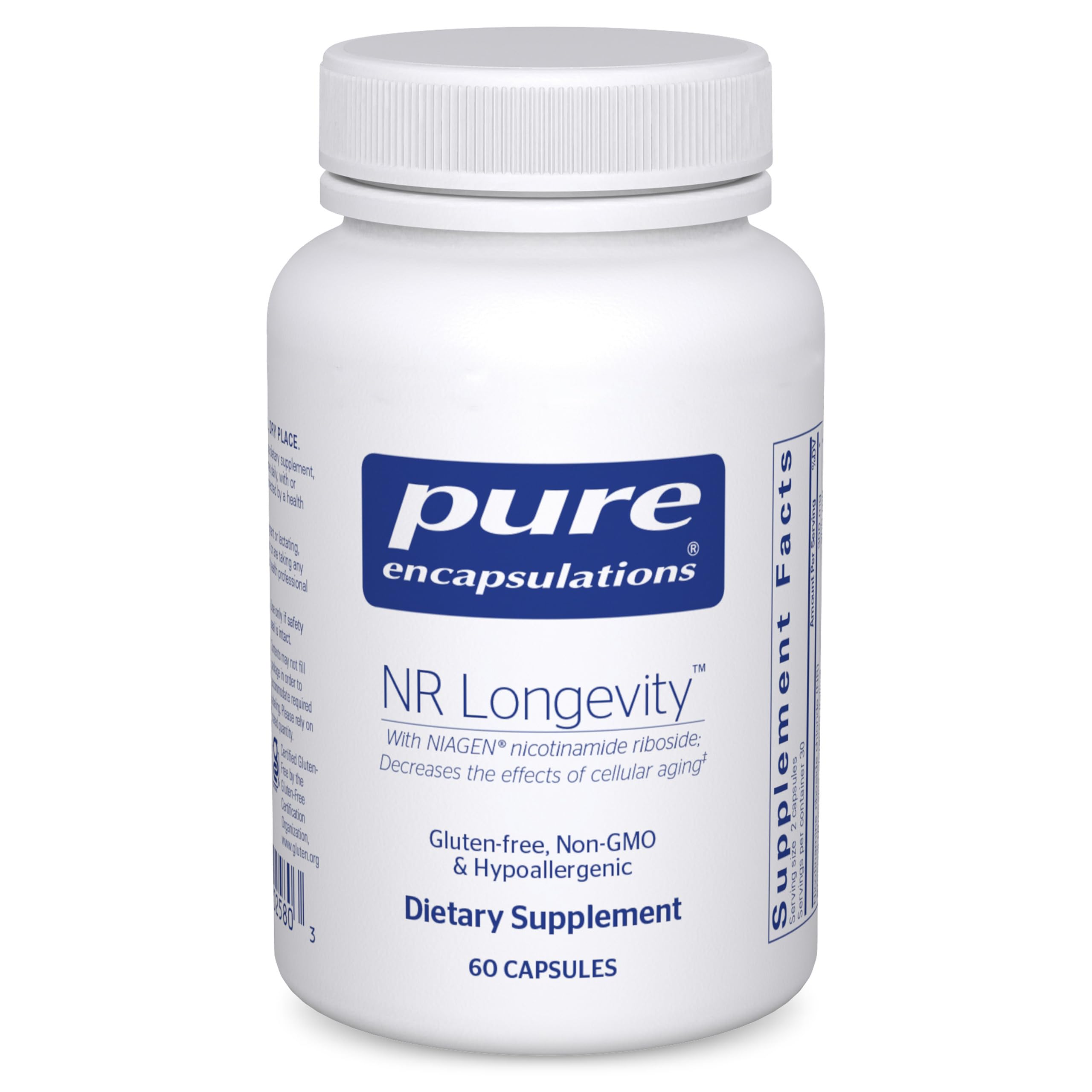 Pure Encapsulations NR Longevity NAD Supplement – Supports Healthy Aging, NAD+ Replenishment, Mitochondrial Function, with NIAGEN – Gluten Free, Non-GMO, Hypoallergenic – 60 Capsules Pure Encapsulations Au supplements