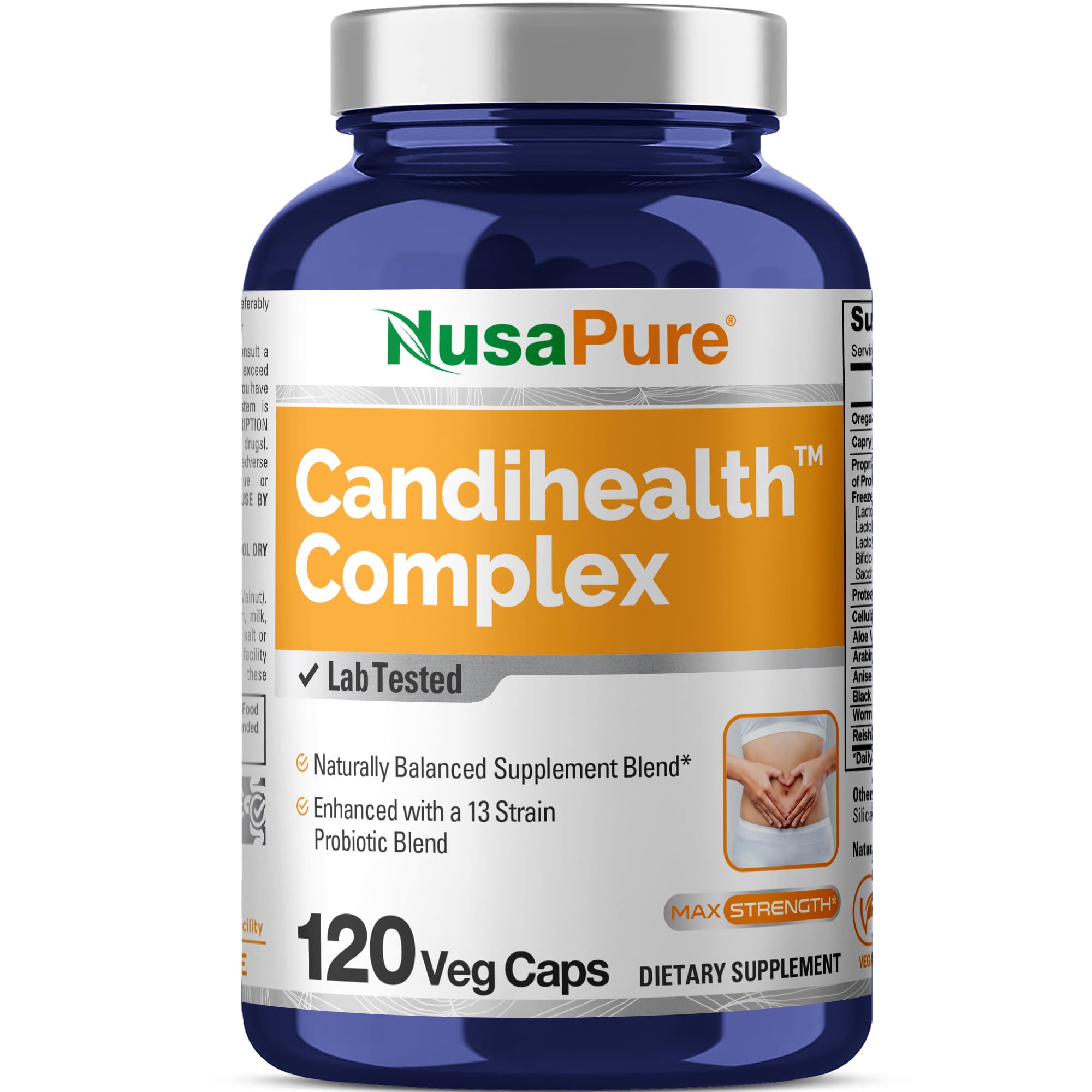 NusaPure CandiHealth Complex (Non-GMO, Vegan) 120 Veggie Capsules NusaPure Au supplements