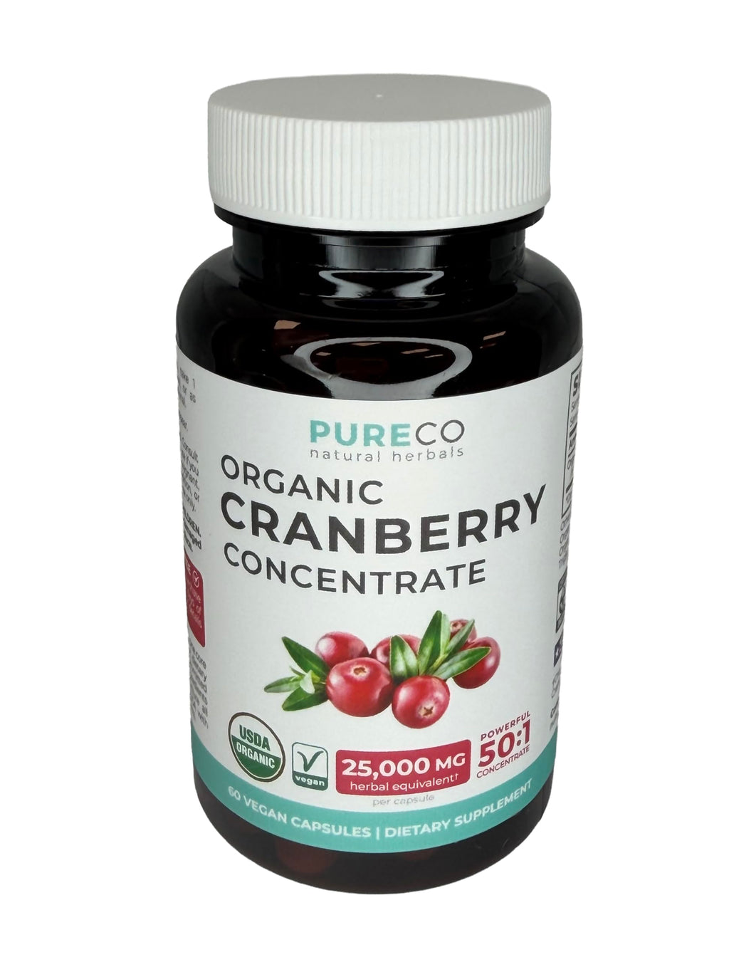 Organic Cranberry Pills - Vegan Supplement for Urinary Tract Health & Kidney Cleanse - Cranberry Pills for Women 500mg 50:1 Cranberry Concentrate Per Serving