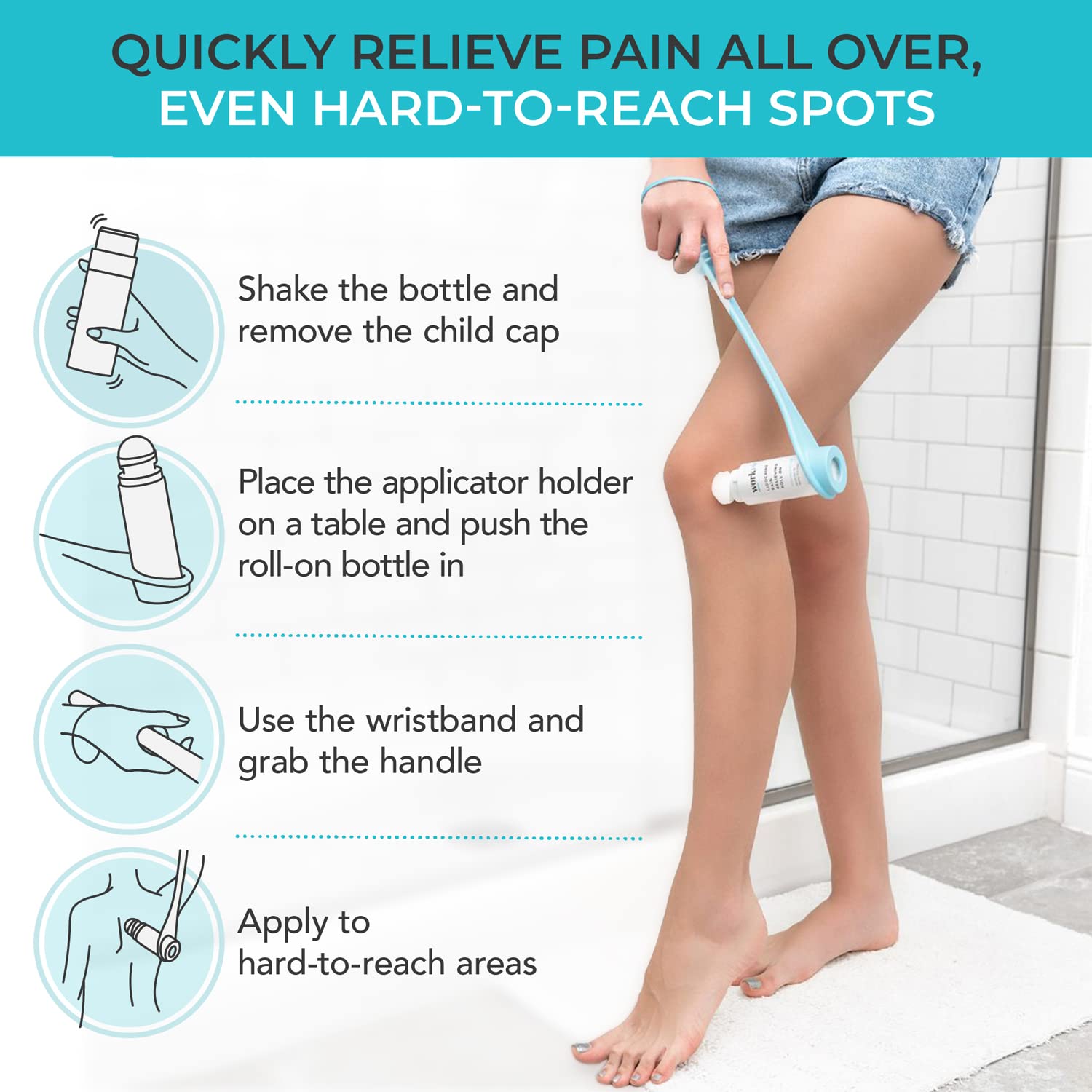 Workvie Lidocaine Pain Relief Roll On 2 Pack & Easy Reach Applicator Tool – Fast Acting Topical Lidocaine Maximum Strength with Arnica Montana & Aloe Vera for Muscles, Joints, Back, Neck & Feet Workvie Au supplements