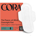 Cora Organic Pads | Ultra Thin Period Pads with Wings | Overnight Absorbency | Ultra-Absorbent Cora Au supplements