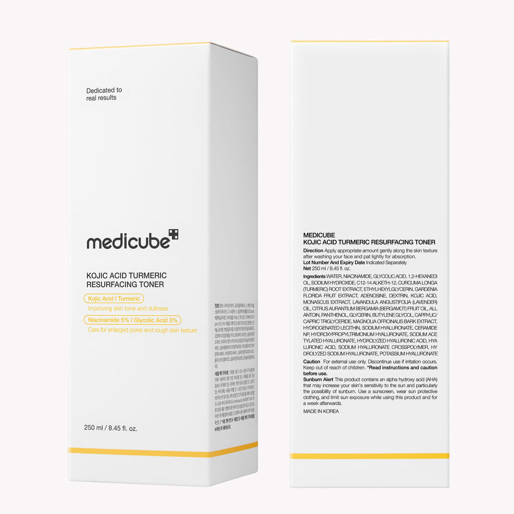 medicube Kojic Acid Turmeric Smoothing Toner for Face & Body | Lightweight Toner for Balancing Uneven Skin Tone & Texture