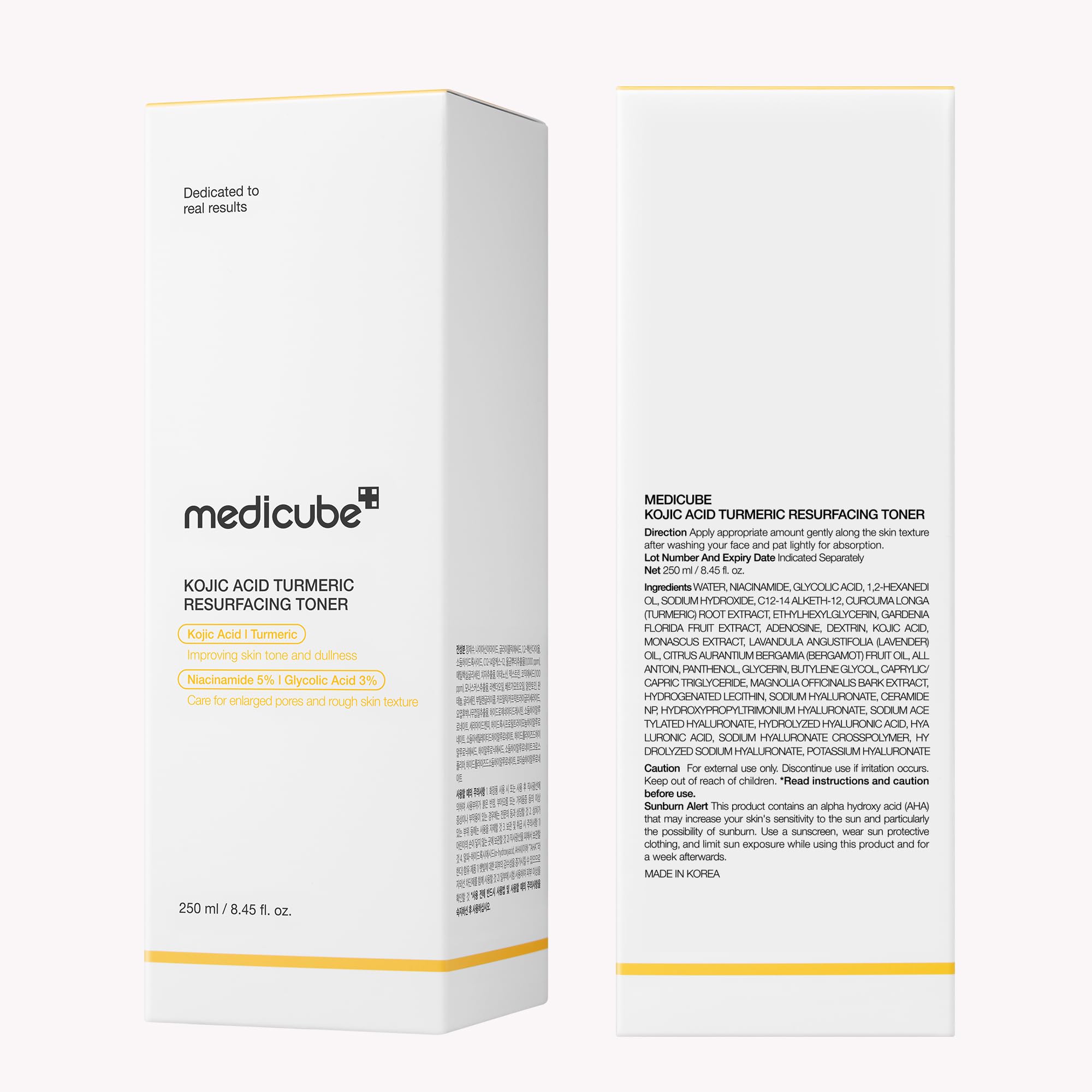 medicube Kojic Acid Turmeric Smoothing Toner for Face & Body | Lightweight Toner for Balancing Uneven Skin Tone & Texture
