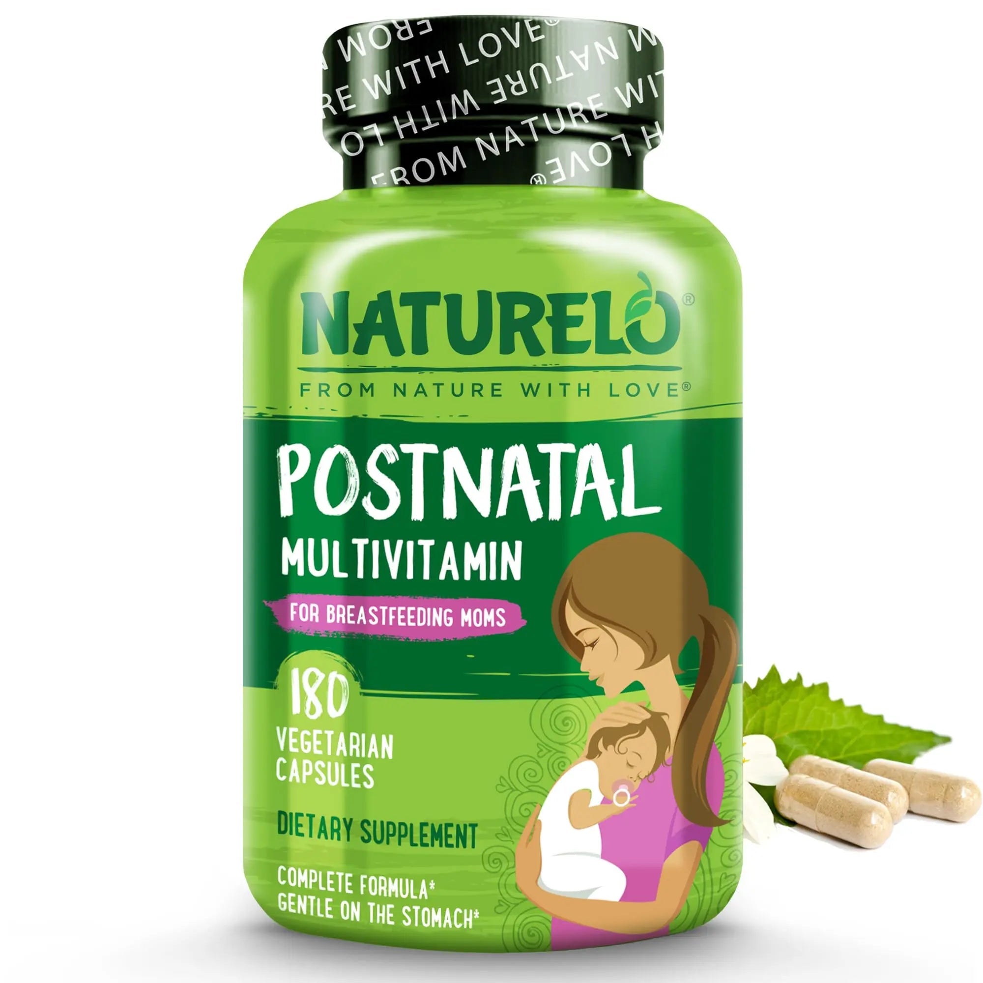 NATURELO Postnatal Multivitamin - Supplement for Breastfeeding Women - Plant-Based Vitamin D, Folate, Gentle Iron - for Nursing Mother, Baby NATURELO Au supplements