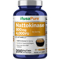 NusaPure Nattokinase 4000 FU 800mg, 200 Veggie Capsules (Vegan, Non-GMO) NusaPure Au supplements