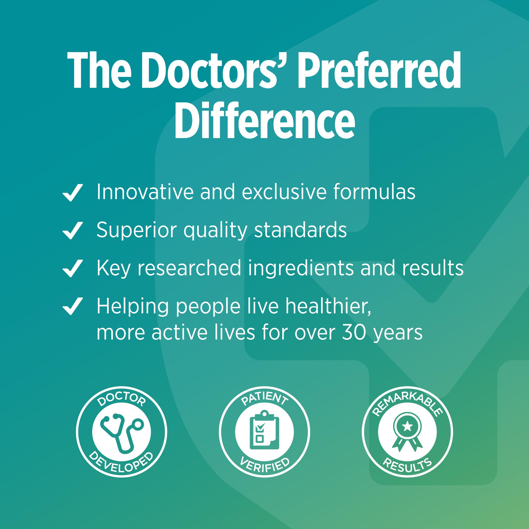 DOCTORS' PREFERRED Clinical Grade Supplement - Doctor Formulated | 1500 mg per Daily Serving | 90 Count