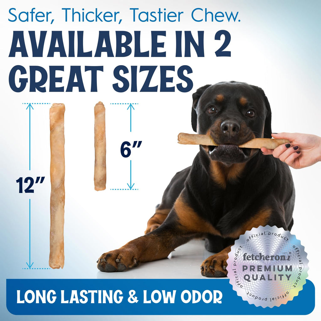 FETCHERONI 6" Collagen Sticks for Dogs – Low Odor Long-Lasting Bully Stick & Rawhide Alternative, Single Ingredient Beef Bone, High Protein Dental Treat, Vet Approved, Improves Joint Health – 20 Pack FETCHERONI Au supplements