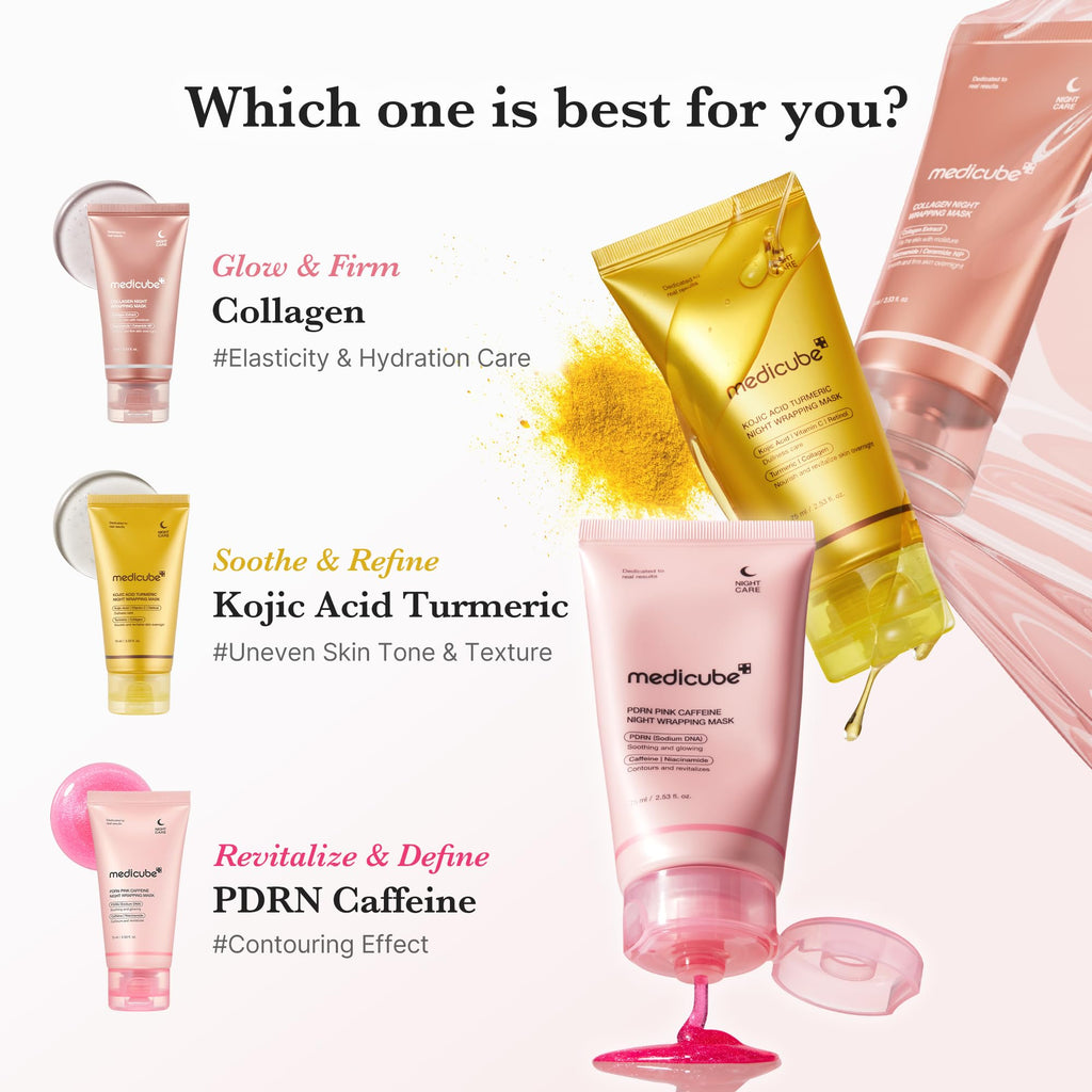medicube Wrapping Mask Collagen Overnight Peel Off Facial Mask | Elasticity & Hydration Care, Reduces Sagging & Dullness