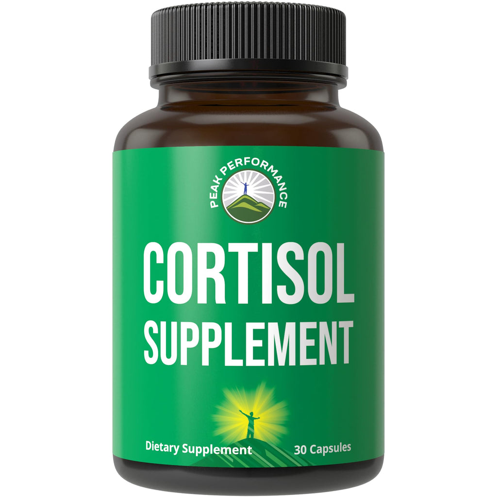 5-in-1 Cortisol Supplement for Women & Men. Lower High Cortisol with Ashwagandha, Rhodiola Rosea, L-Theanine, Phosphatidylserine, Magnolia Bark. Calm Relaxation, Balanced Energy, Vegan Supplements Peak Performance Au supplements