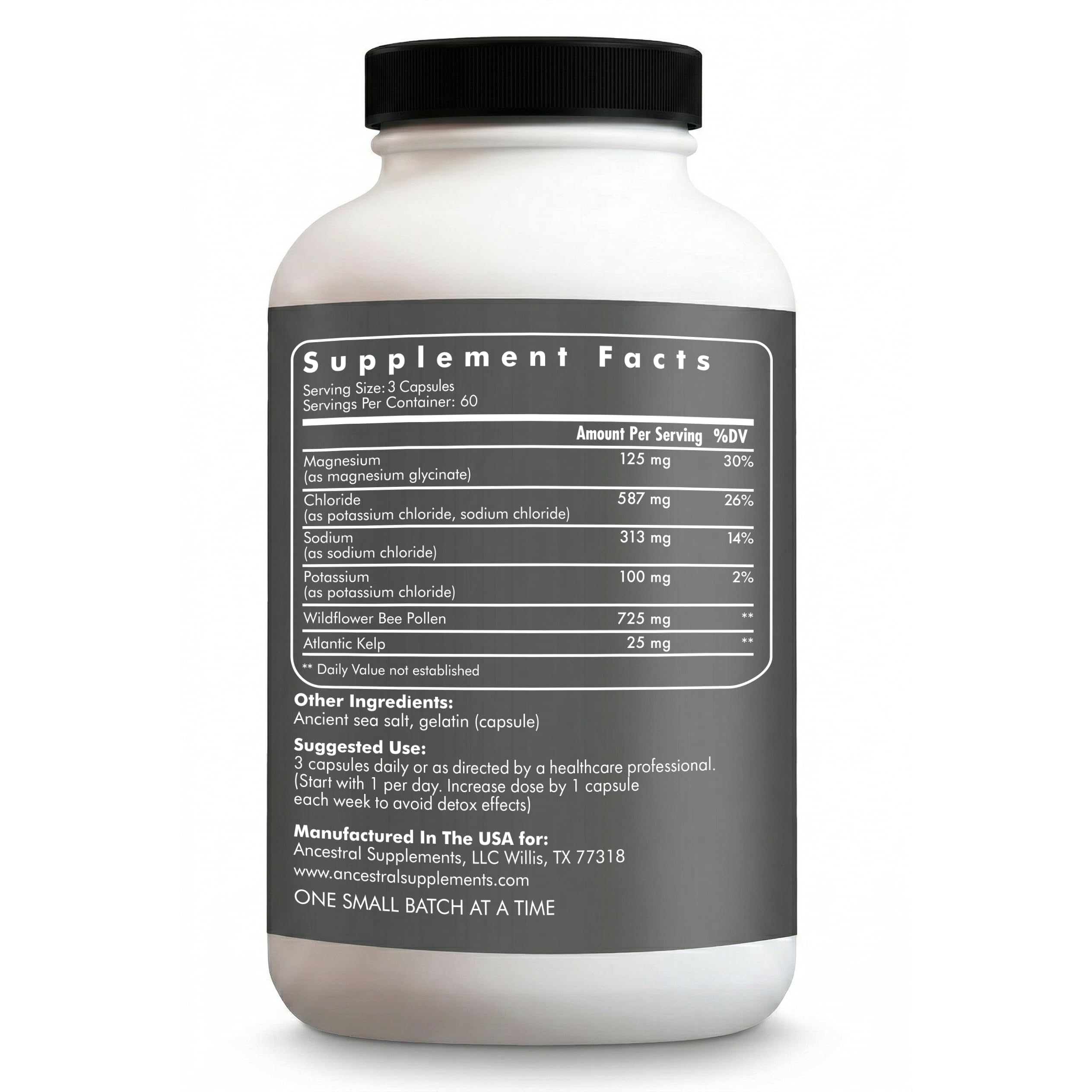 Ancestral Supplements Minerals & Electrolytes with Magnesium, Potassium, Sodium, Supports Optimal Hydration, Immune Health, Athletic Performance,