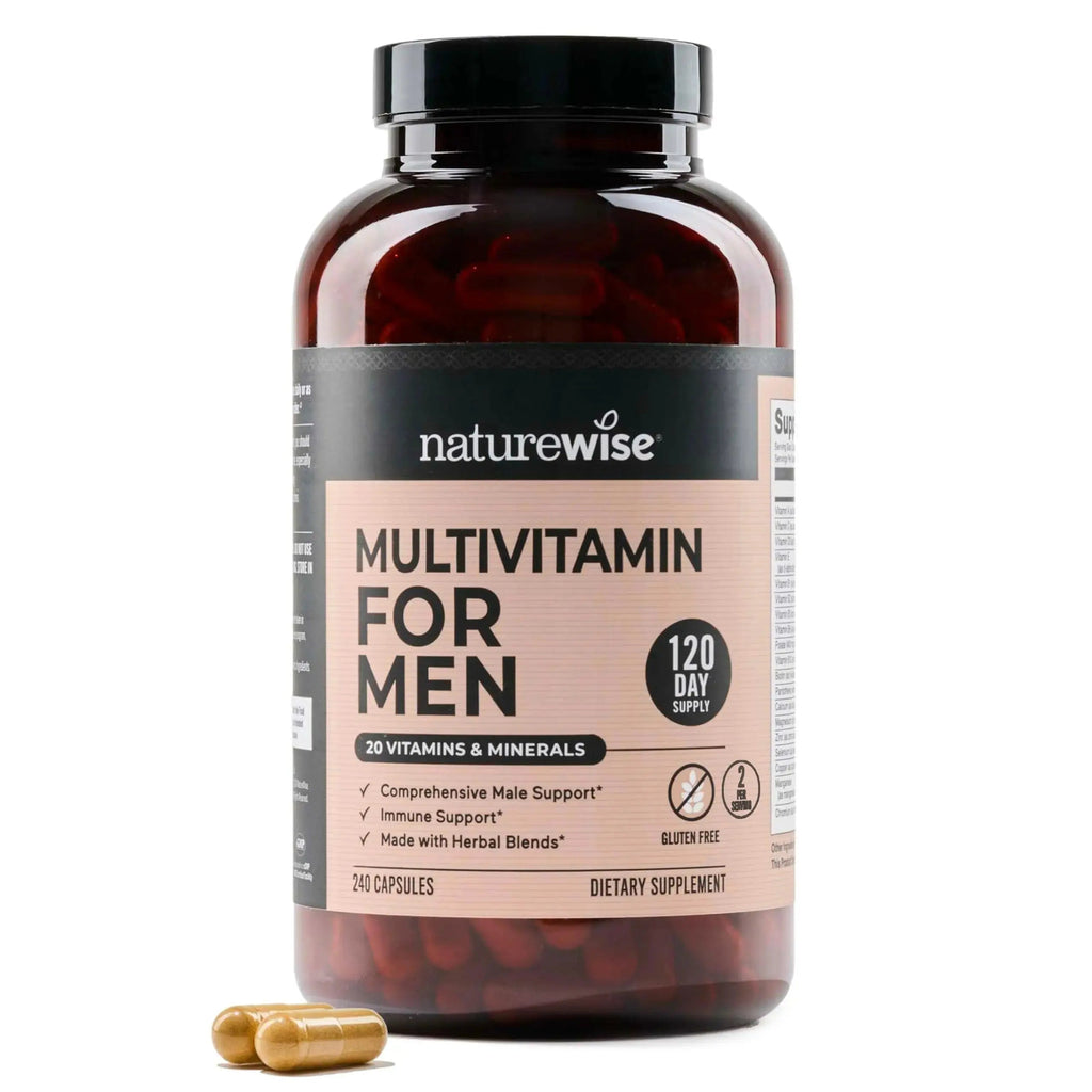NatureWise Multivitamin for Men - Daily Male Support - Minerals & Herbs for Energy, Performance, Immunity - with Vitamin A, C, D, B-Complex NatureWise Au supplements