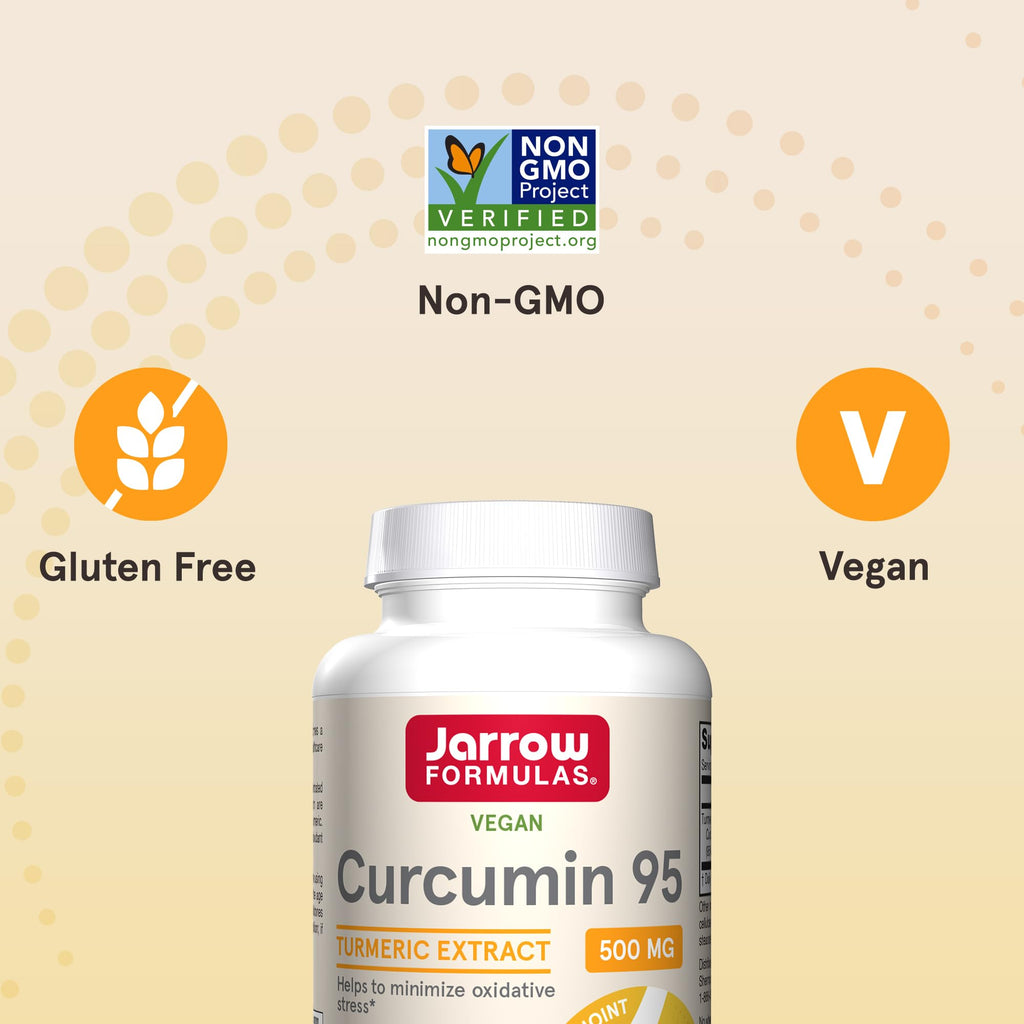 Jarrow Formulas Curcumin 95 Supplement - Turmeric Extract Supplement, 500 mg for Antioxidant & Joint Support, 120 Capsules