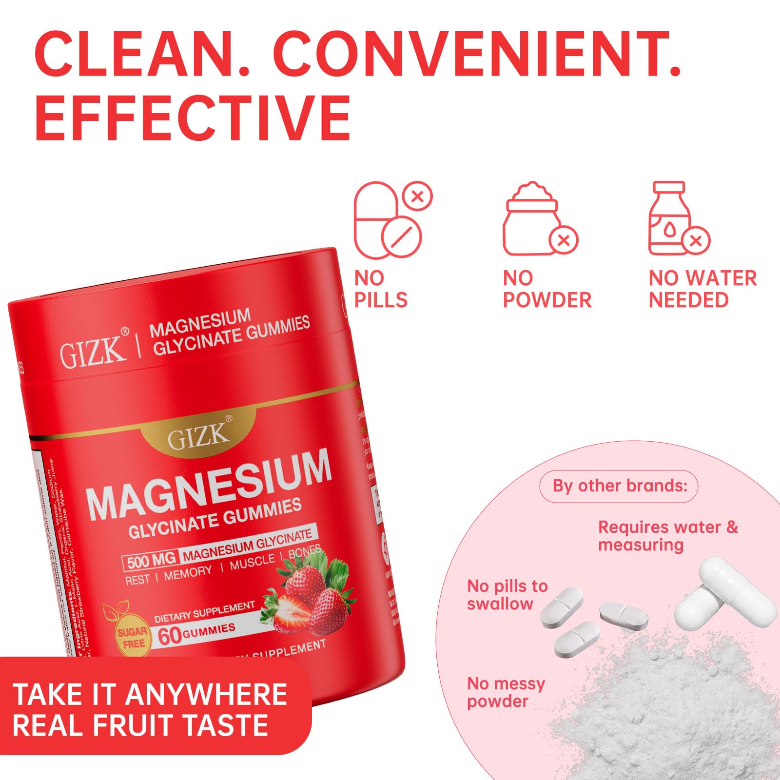 Magnesium Glycinate Gummies 500mg – Sugar Free Magnesium Gummies with L-Theanine - Sleep, Calm, Stress Relief for Adults & Kids 4+