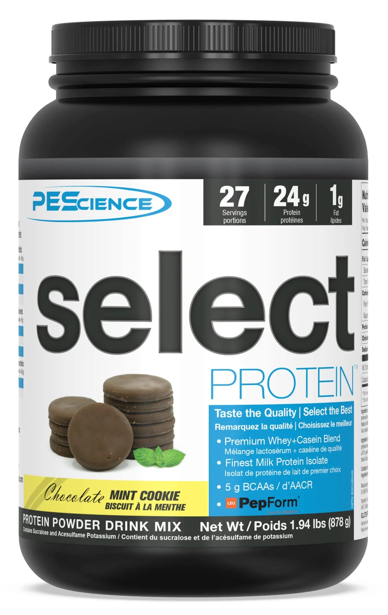 Select Protein Chocolate Mint Cookie 27 PEScience Au supplements