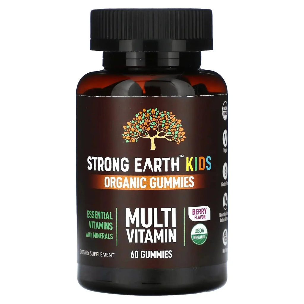 YumVs Strong Earth Kids Organic Gummies, Multi Vitamin, Berry, 60 Gummies Aus Healthcare Au supplements