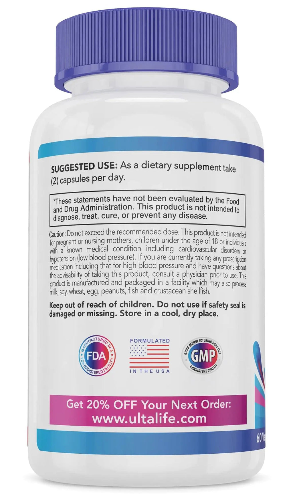 ULTALIFE Blood Pressure Supplements - Advanced Blood Pressure Supplement Complex ULTALIFE Au supplements