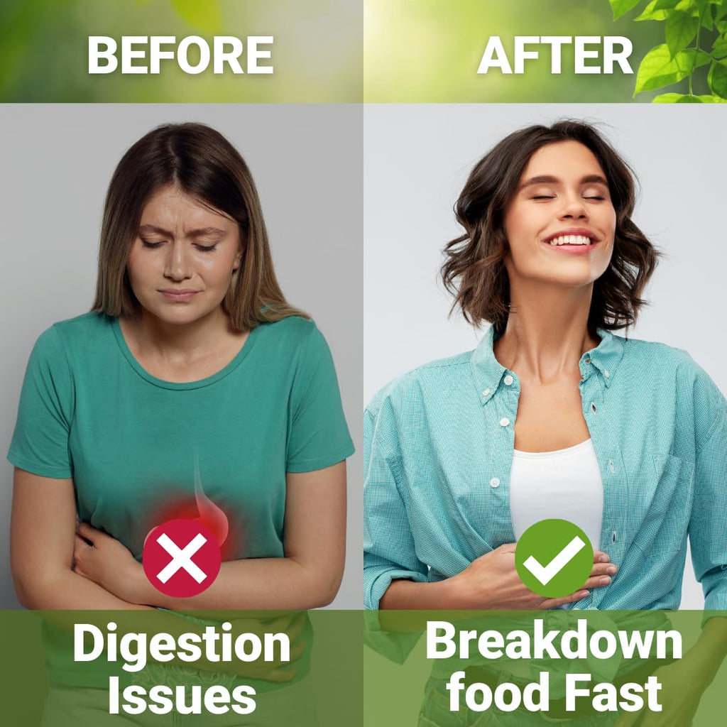 Digestive Enzymes with Ox Bile and Betaine HCl (100 Caps) Ox Bile Supplements for No Gallbladder with Papain & Pepsin A | Pancrease Cleanse & Detox