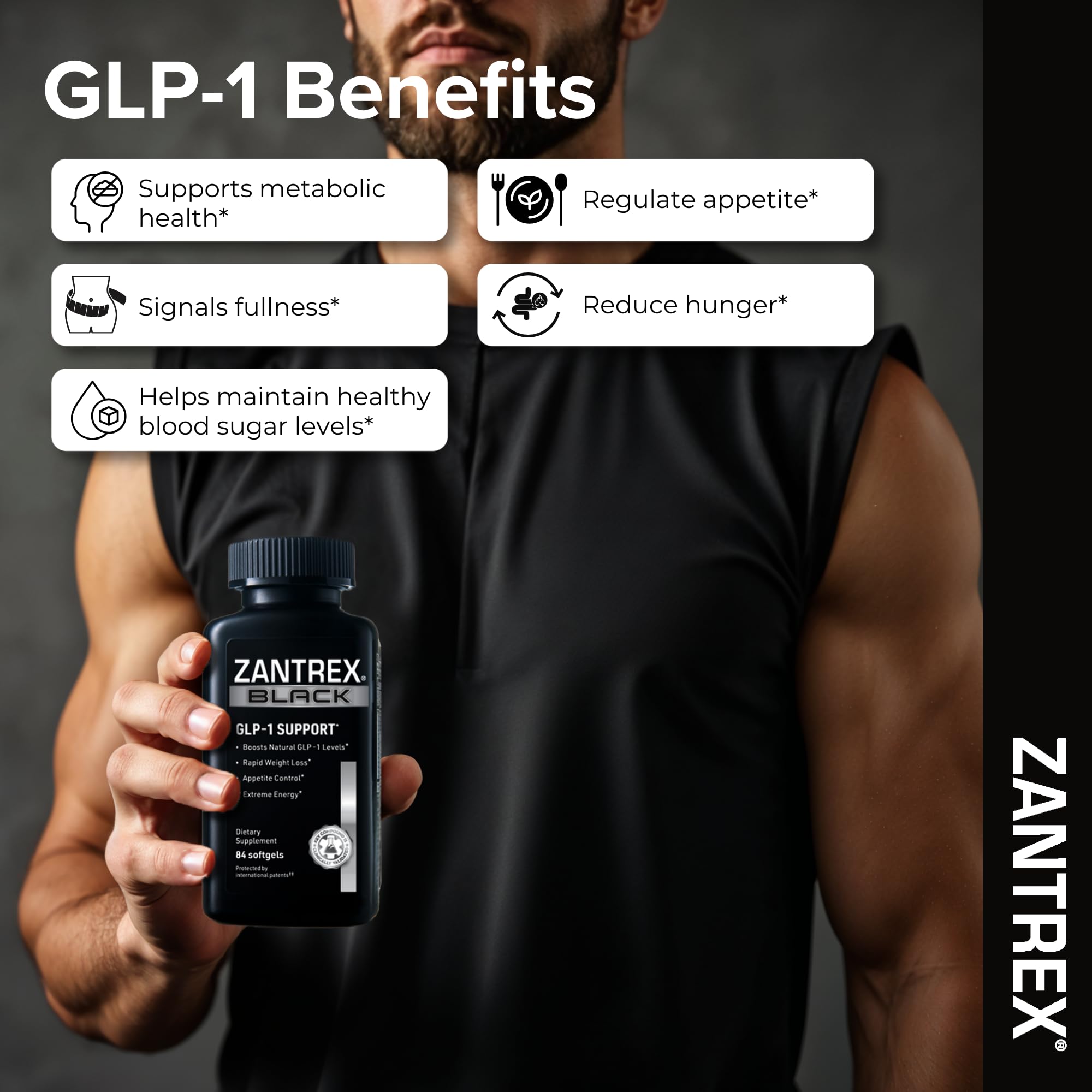 Zantrex Black – Naturally Boost  & Metabolism Support | Thermogenic Energy, Formula | 60 Pills