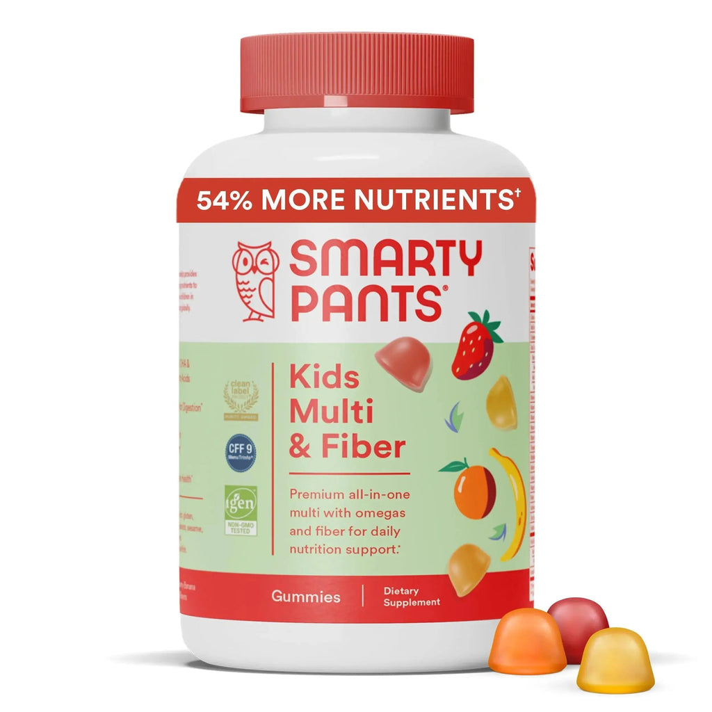 SmartyPants Organic Kids Multivitamin Gummies: Probiotics, Omega 3 (ALA) & Kids Multivitamin Gummies and Fiber Supplement: Omega 3 Fish Oil (EPA/DHA), Vitamin D3, C, Vitamin B12 SmartyPants Au supplements