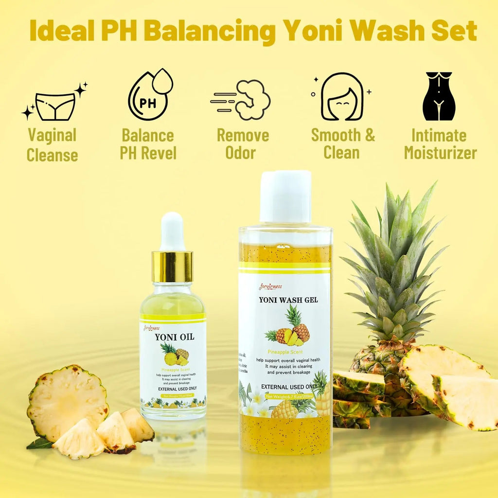 forvirness Natural Yoni Wash Yoni Oil Set, Cleanse - Remove Odor - ph Balance Feminine Wash forvirness Au supplements