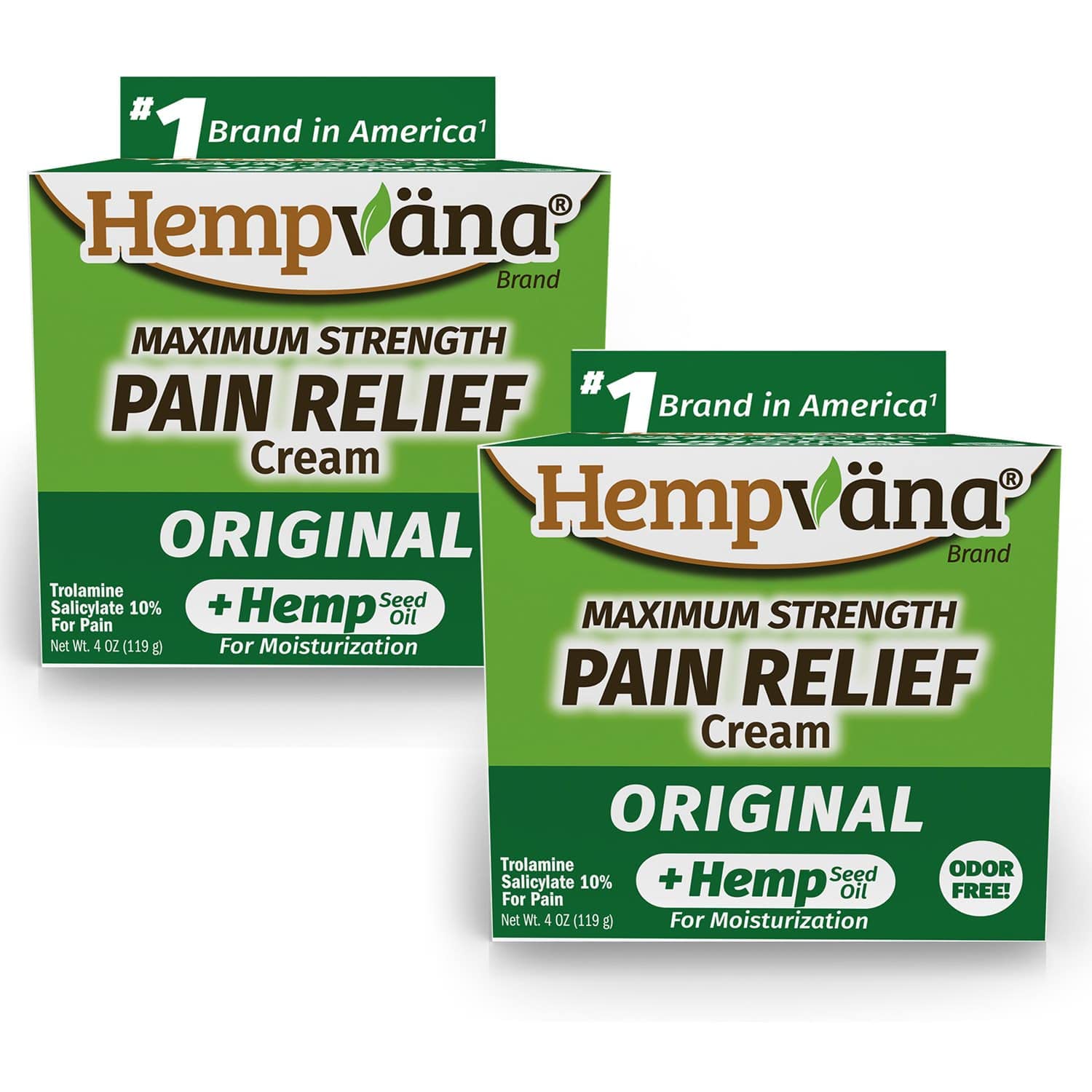 Hempvana Relief Cream 2 Pack with Seed Extract - Relieves Inflammation, Muscle, Joint, Back, Knee, Nerves and Arthritis – Made in USA 4oz Paraben Free, Vegan, Cruelty-Free As Seen On TV Hempvana Au supplements