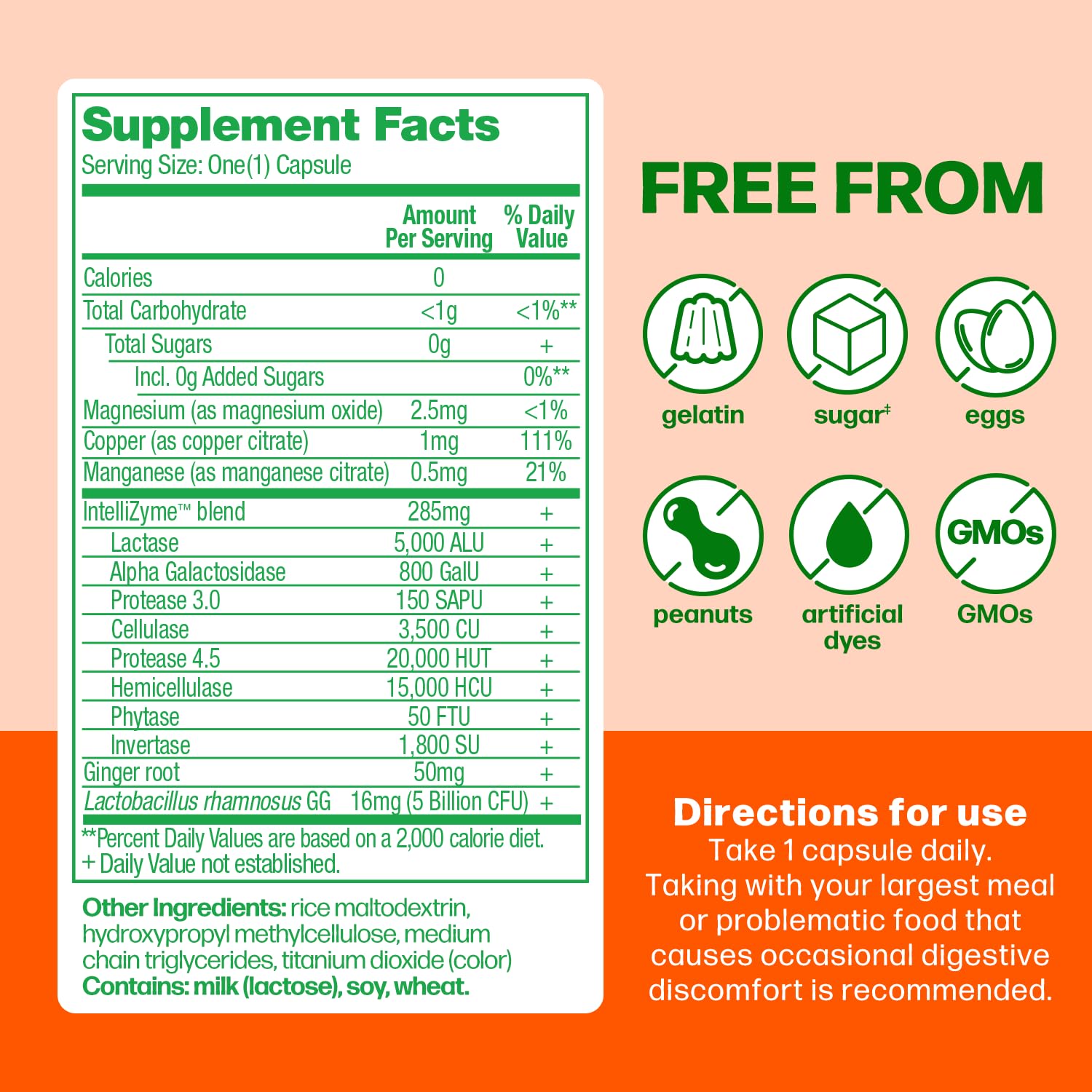 Culturelle Bloating & Gas Defense, Digestive Enzymes & Probiotics for Digestive Health, 30 Capsules, Supports Occasional Indigestion & Discomfort Culturelle Au supplements
