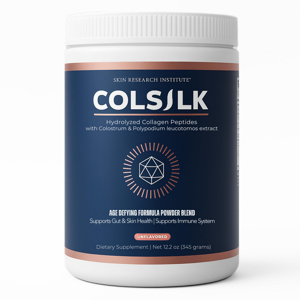 SRILabs ColSilk Unflavored Hydrolyzed Collagen Powder with Colostrum and Polypodium - Skin, Hair, Nails, Gut Health and Joint Support - One Scoop Daily | 1 Month Supply Skin Research Institute Au supplements