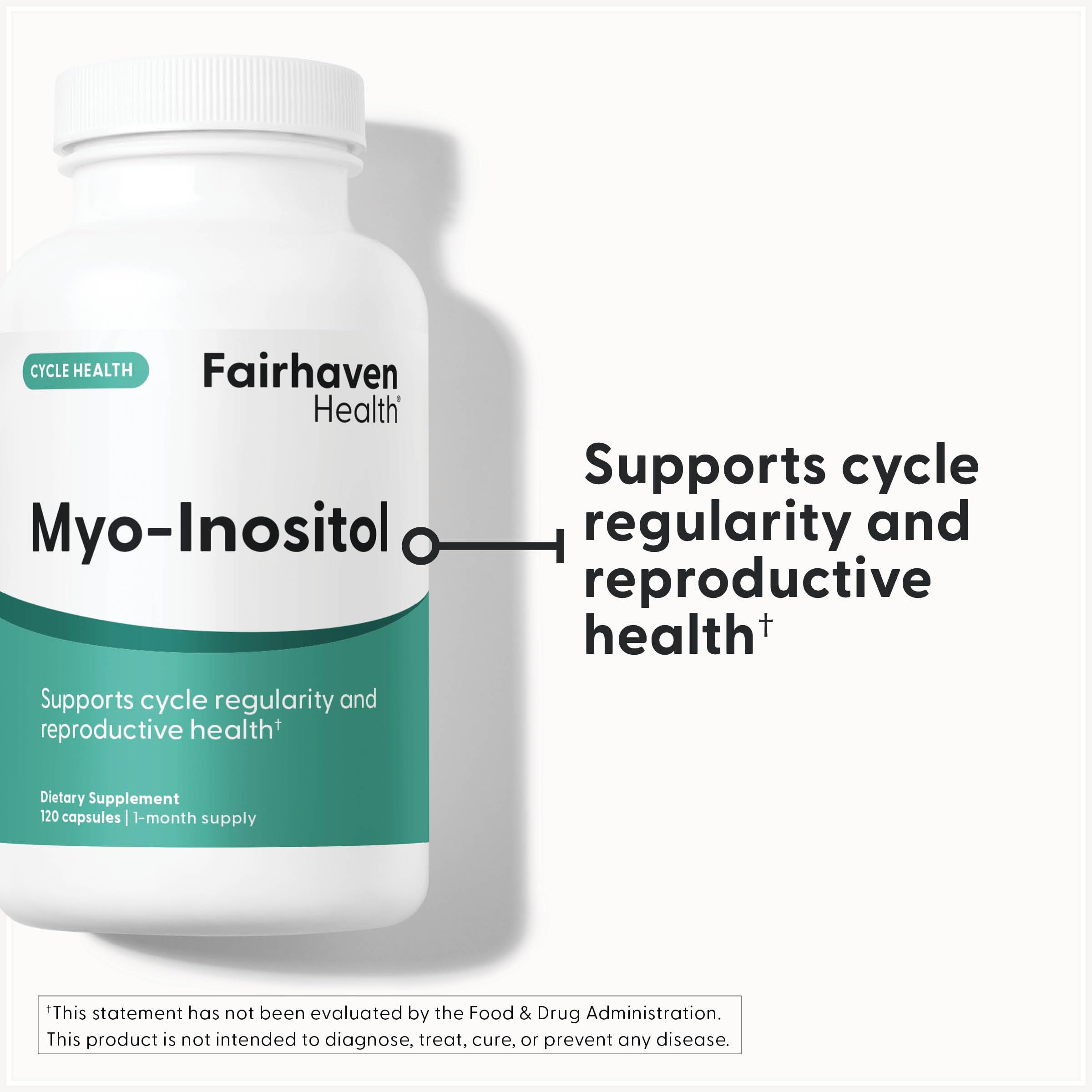 Fairhaven Health Myo-Inositol Supplement for Women and Men | Vitamin B8 2000mg | Vegan Inositol Powder Capsules | Gluten, Dairy and Soy Free | 120 Inositol Capsules Fairhaven Health Au supplements
