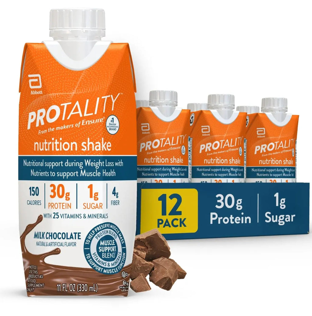 PROTALITY Milk Chocolate Nutrition Shake | 30g Protein, 1g Sugar | Nutrition Support During Protality Au supplements