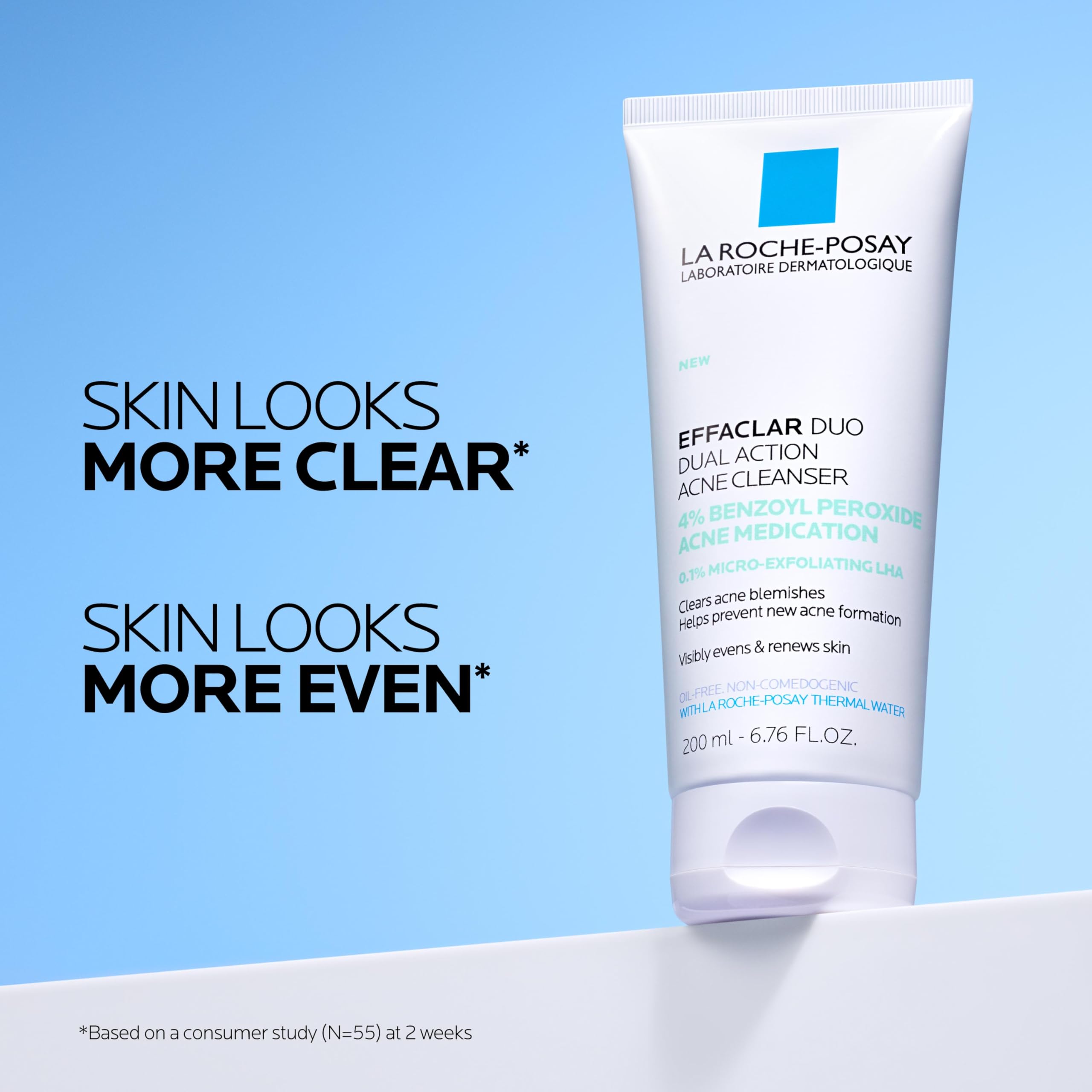 La Roche-Posay Effaclar Dual Acne Face Wash With 4% Benzoyl Peroxide & LHA Exfoliant