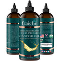 Live Fraiche USDA Organic Cold Pressed Castor Oil (16oz), 100% Pure, Hexane-Free Castor Oil Live Fraiche Au supplements