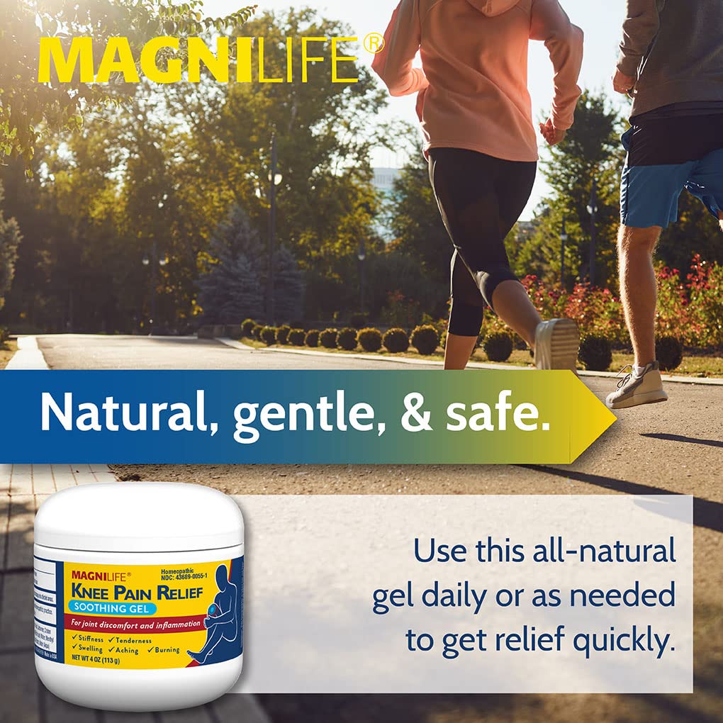 MagniLife Knee Pain Relief Gel (4 oz), Arnica-Based Gel for Joint Pain, Knee Stiffness & Swelling, Non-Greasy, No Staining, Massage-in Formula for Daily Knee Support & Comfort MagniLife Au supplements