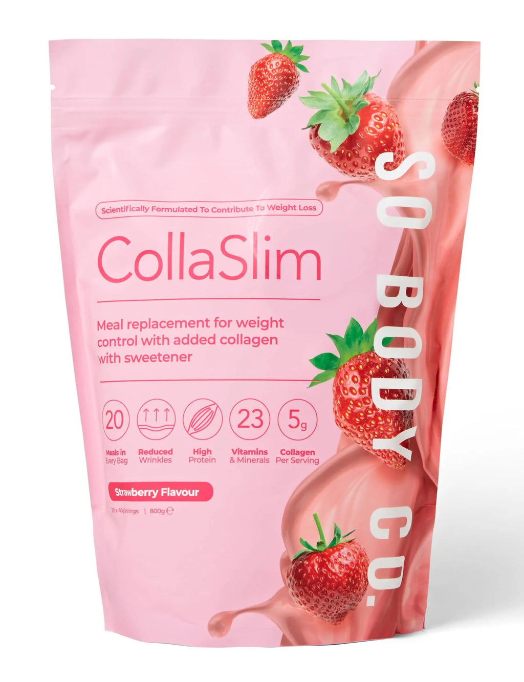CollaSlim, Meal Replacement Shake with Added Collagen, Vitamins and Minerals, 800g So Body Co Au supplements