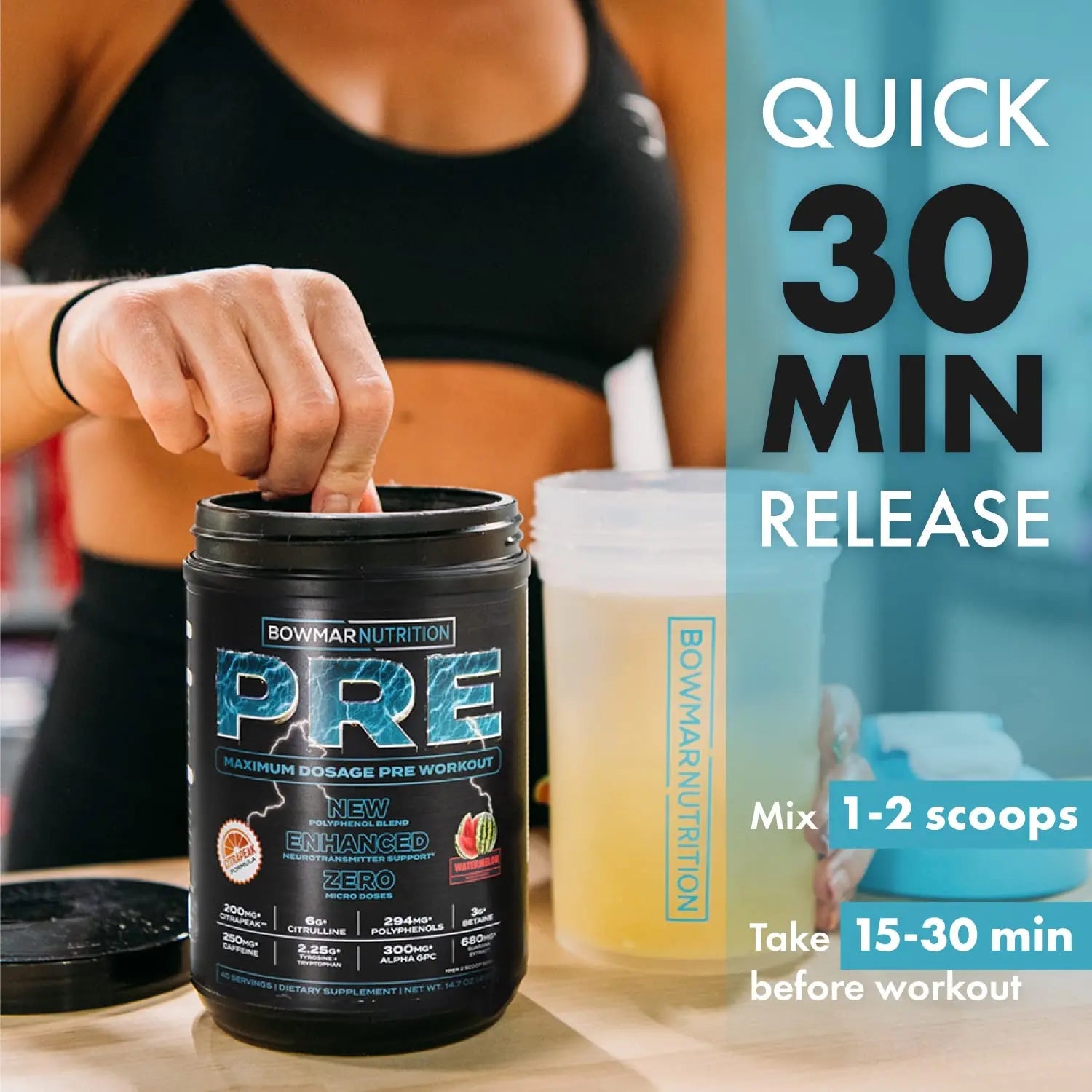 Bowmar Nutrition Pre Workout with Stimulants, Pre Workout Powder, Pump Supplement BOWMAR NUTRITION Au supplements