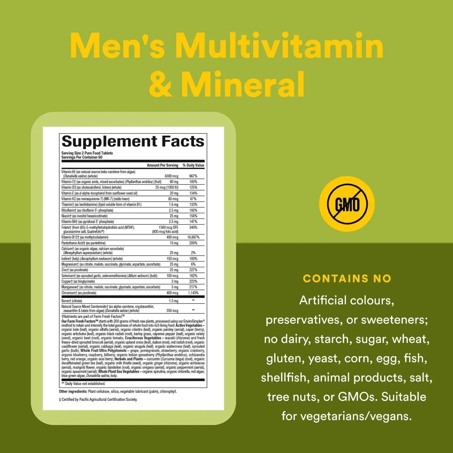 Natural Factors Whole Earth & Sea Men's Multivitamin s& Mineral, 1 Serving Contains Nutrition Equivalent to ½ lb of Veggies, 120 Tablets Natural Factors Au supplements