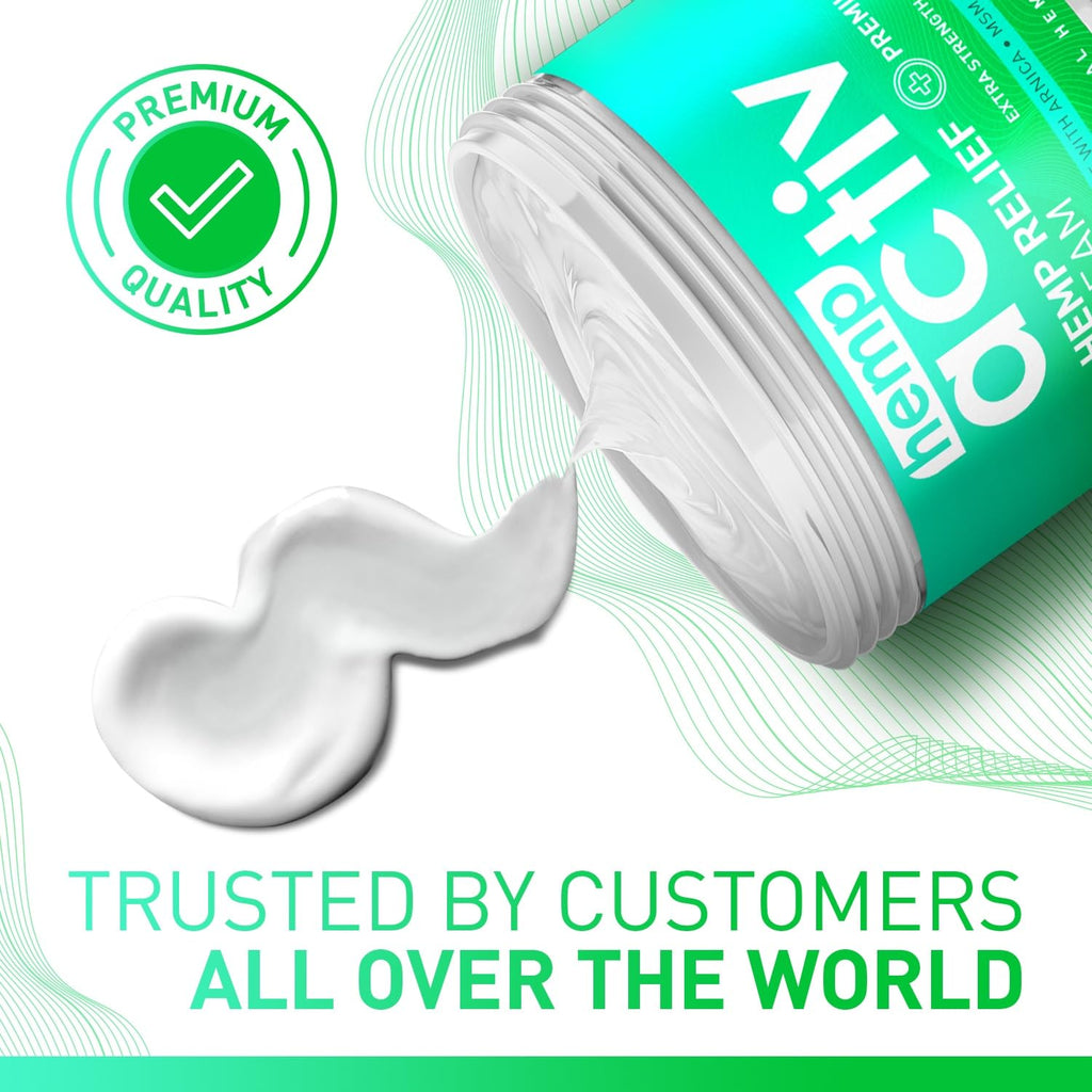 HEMPACTIV Cooling Hemp Cream – Menthol, MSM & Arnica – Fast-Absorbing, Non-Greasy Formula for Muscles & Joints – 4oz Best-Value Size HEMPACTIV Au supplements