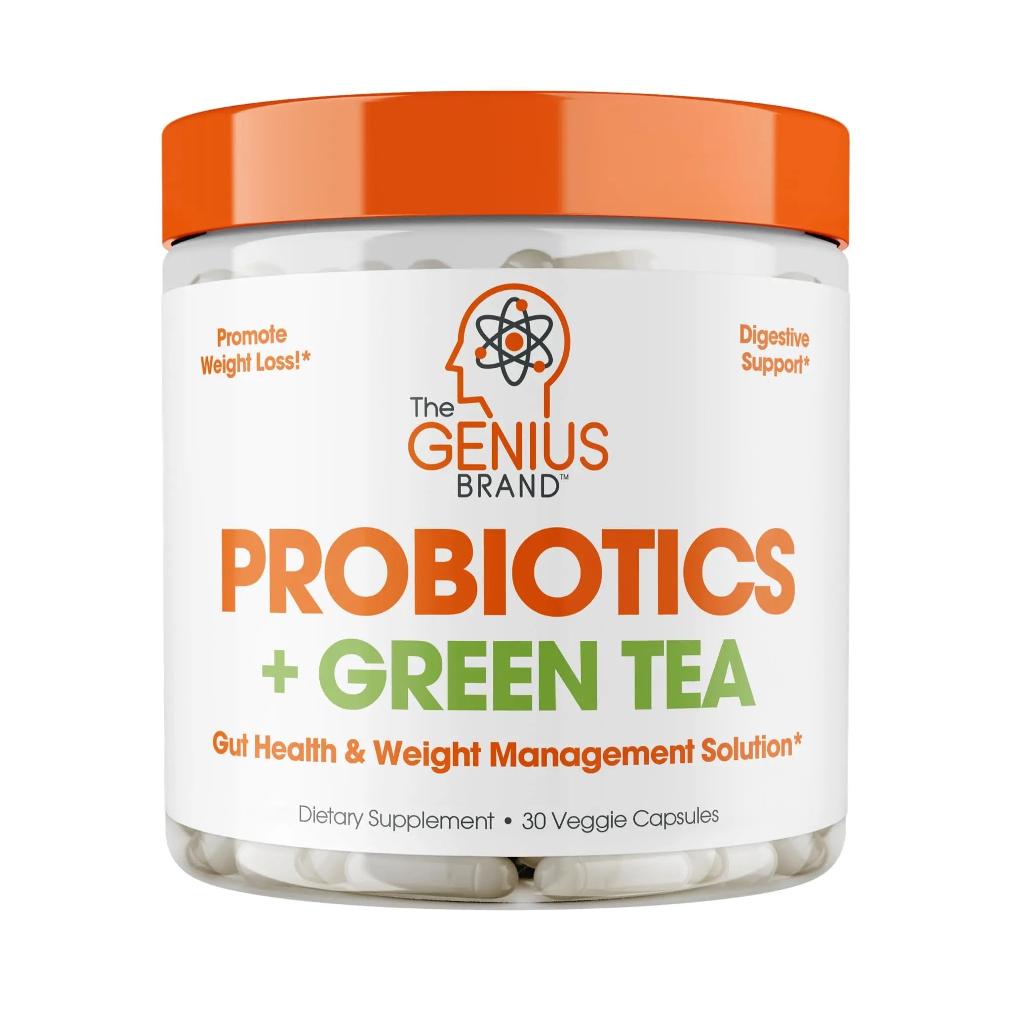 Genius Probiotics for Weight Loss with Green Tea Extract - Fat Burner Supplement & Digestive The Genius Brand Au supplements