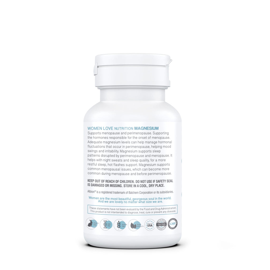 WOMEN LOVE NUTRITION, Magnesium for Women, Menopause & Peromenopause (90 Capsules) WOMEN LOVE NUTRITION Au supplements