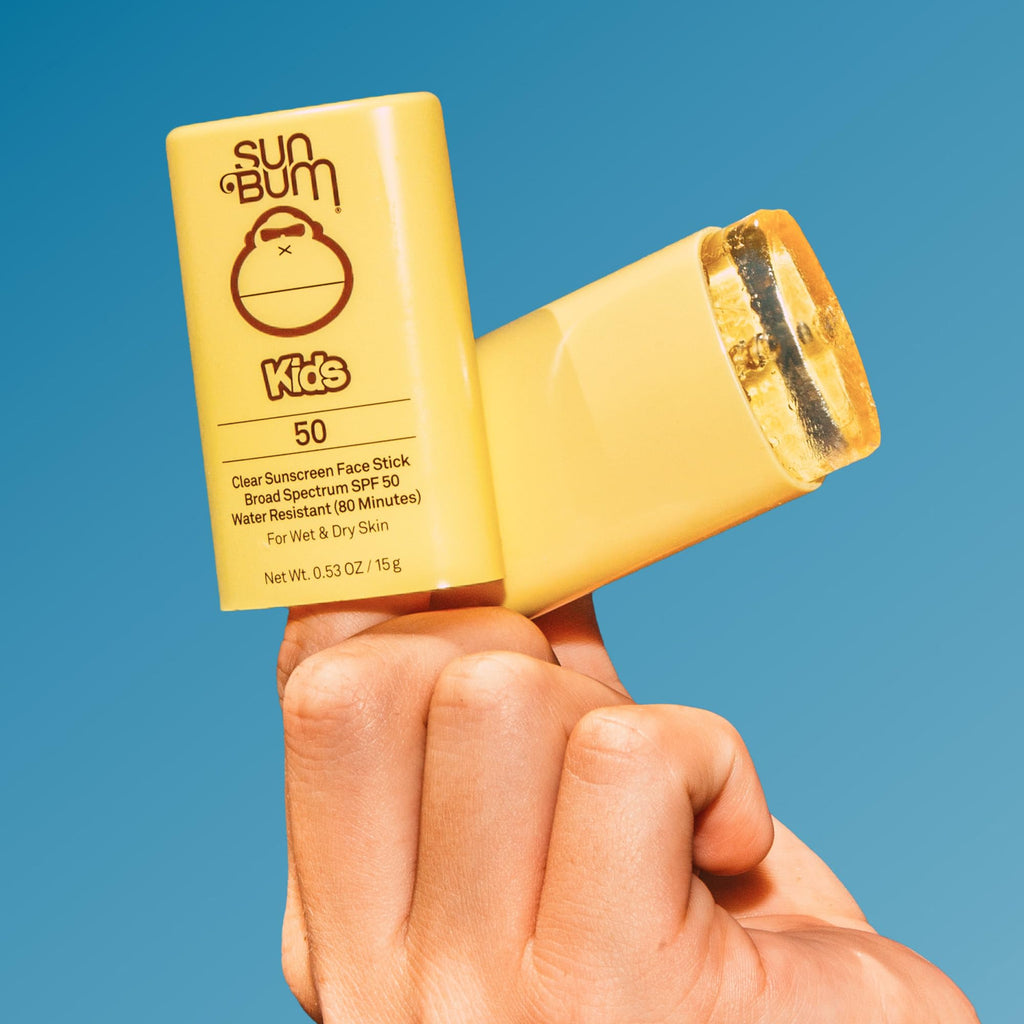 Sun Bum Kids SPF 50 Clear Face Stick Sunscreen - Wet or Dry Skin Application Broad Spectrum Sunscreen with Vitamin E
