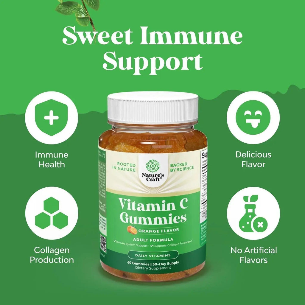 Bundle of Multivitamin Gummies for Adults - Vitamin Gummy for Energy and Immunity - Halal and Chewable Vitamin C Gummies for Adults Natures Craft Au supplements
