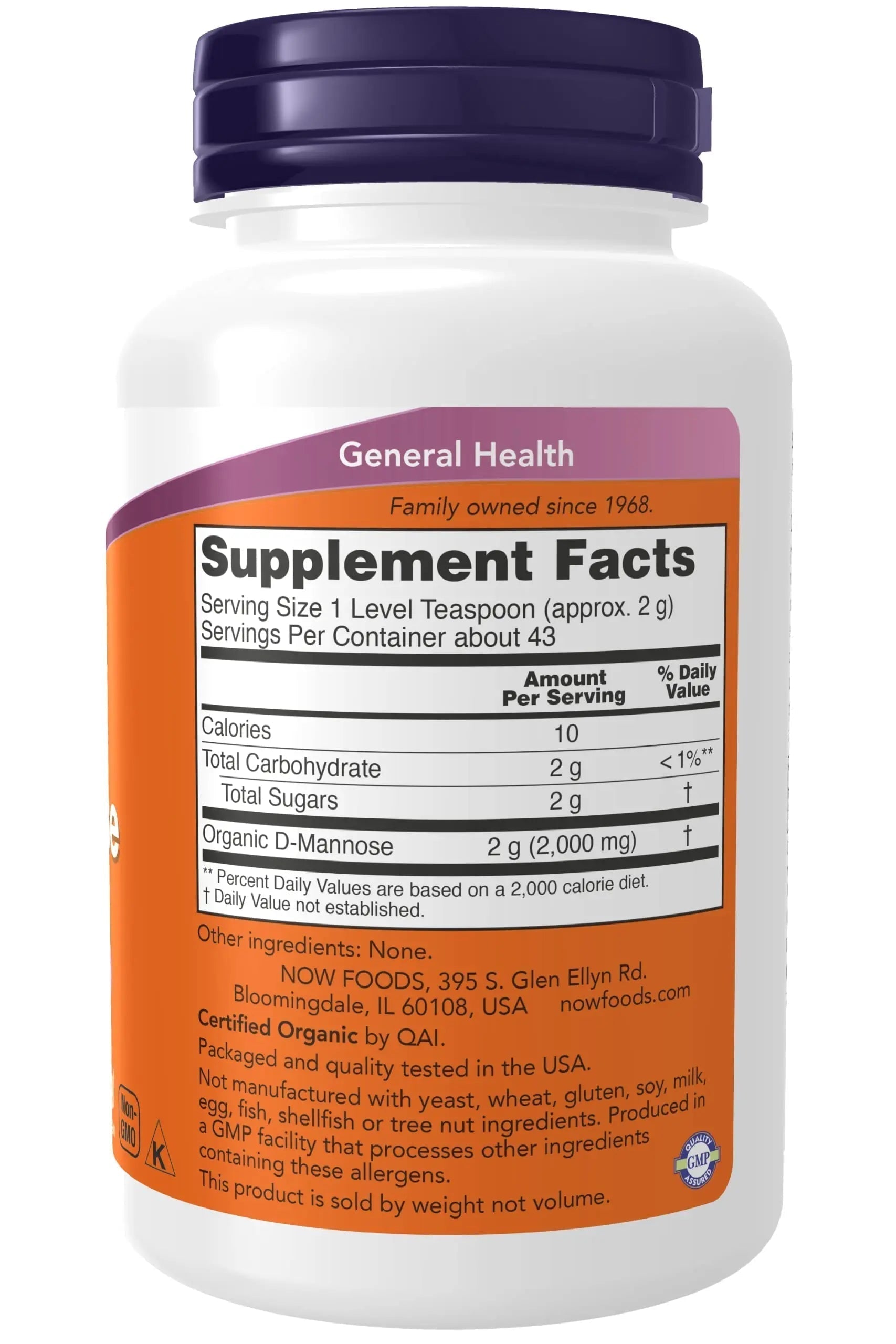 NOW Foods, D-Mannose Pure Powder, 3 oz (85 g) NOW Foods Au supplements