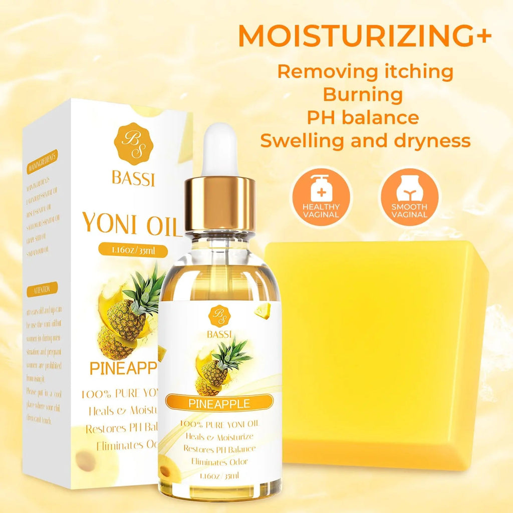 Feminine Wash & Yoni Oil & Yoni Soap Set for Women, Yoni Wash for Vaginal Ph Balance Remove Odor BASSI Au supplements