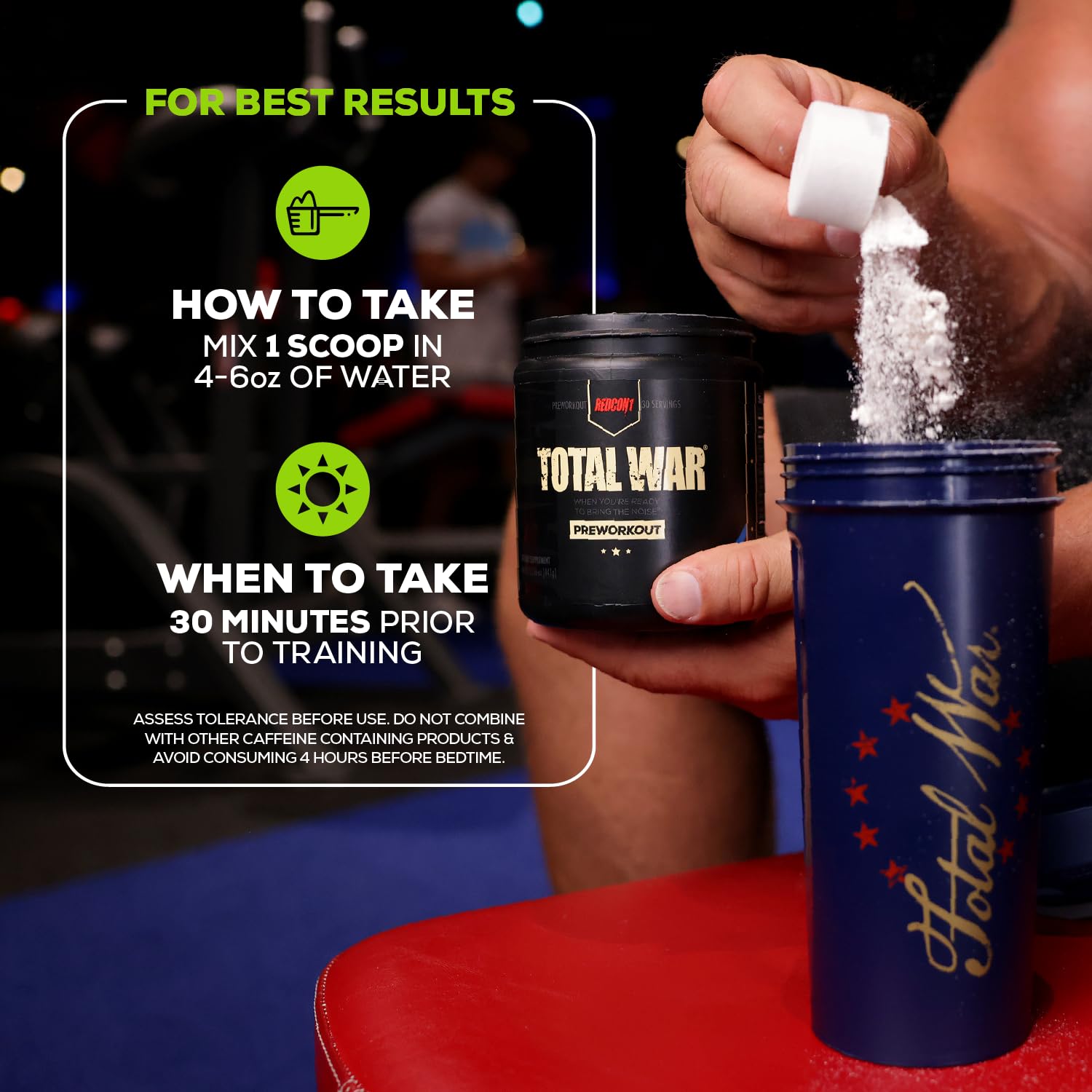 REDCON1 Total War Pre Workout, Watermelon - L Citrulline, Malic Acid, Green Tea Leaf Extract for Pump Boosting Pre Workout for Women & Men - 3.2g Beta Alanine