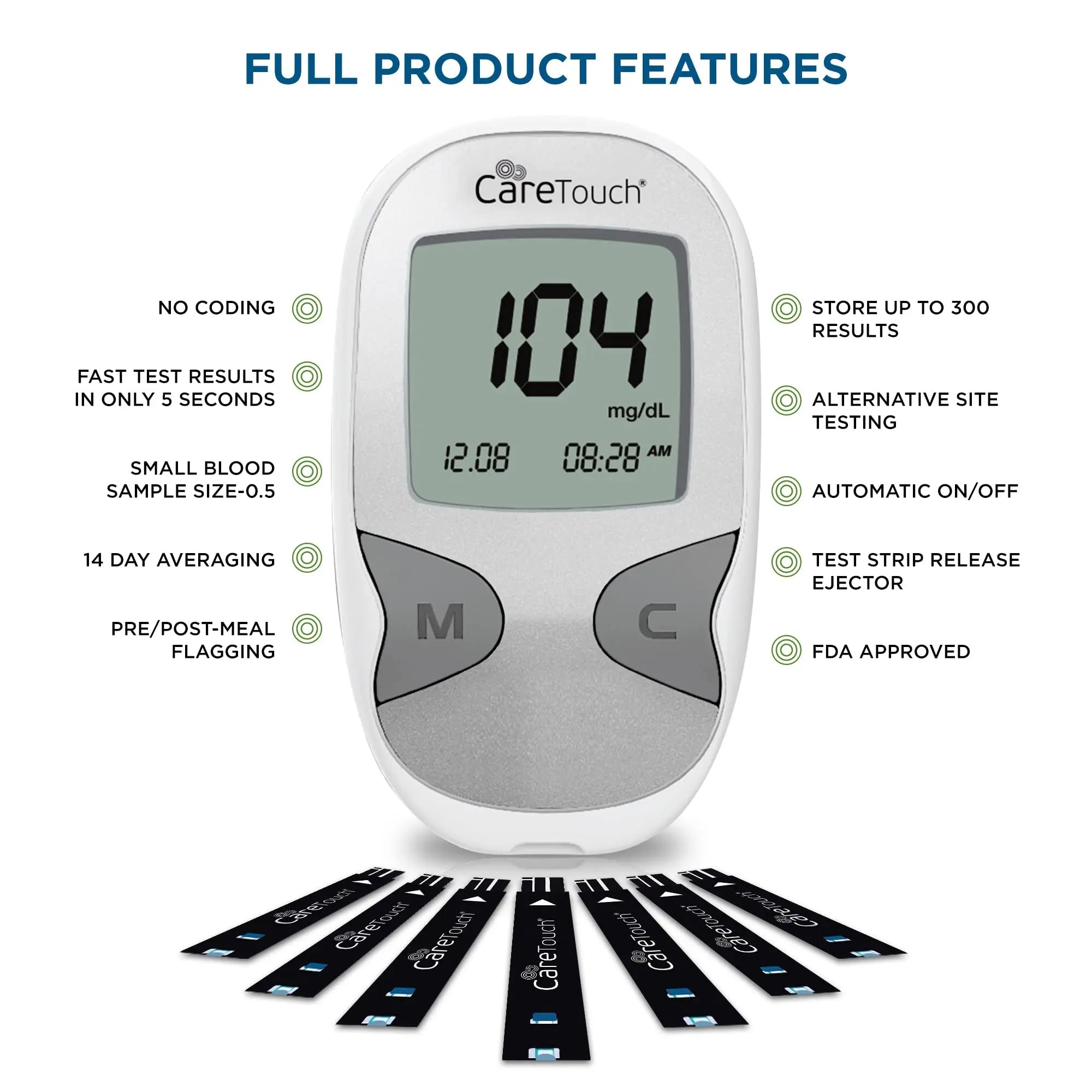 Care Touch Blood Glucose Meter Kit - Diabetes Testing Kit with Glucometer Care Touch Au supplements