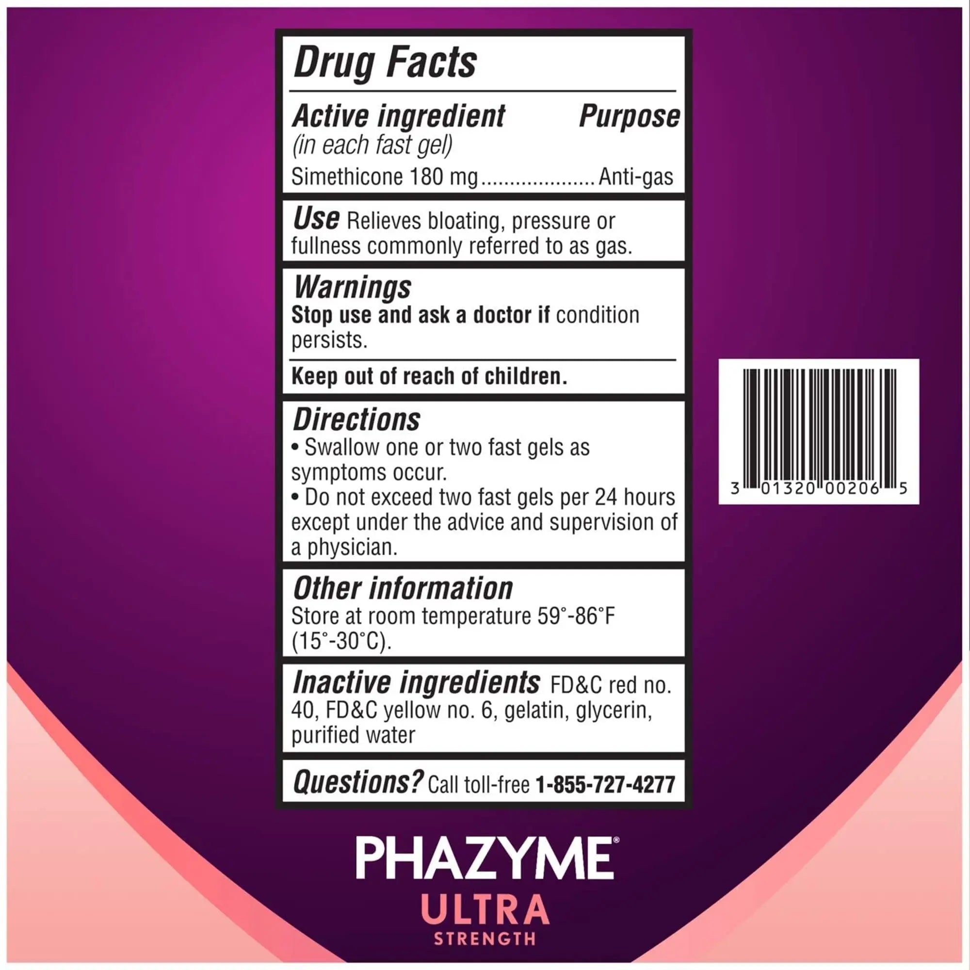Phazyme Ultra Strength Gas & Bloating Relief, Works in Minutes, 12 Fast Gels, 3 Pack Phazyme Au supplements